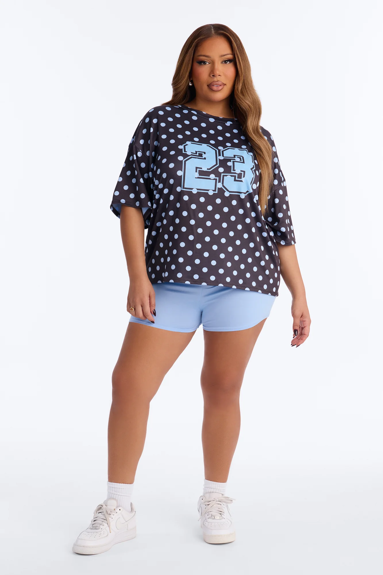 23' Cutie Polka Dot Biker Short Set - Chocolate/Combo - Image 5