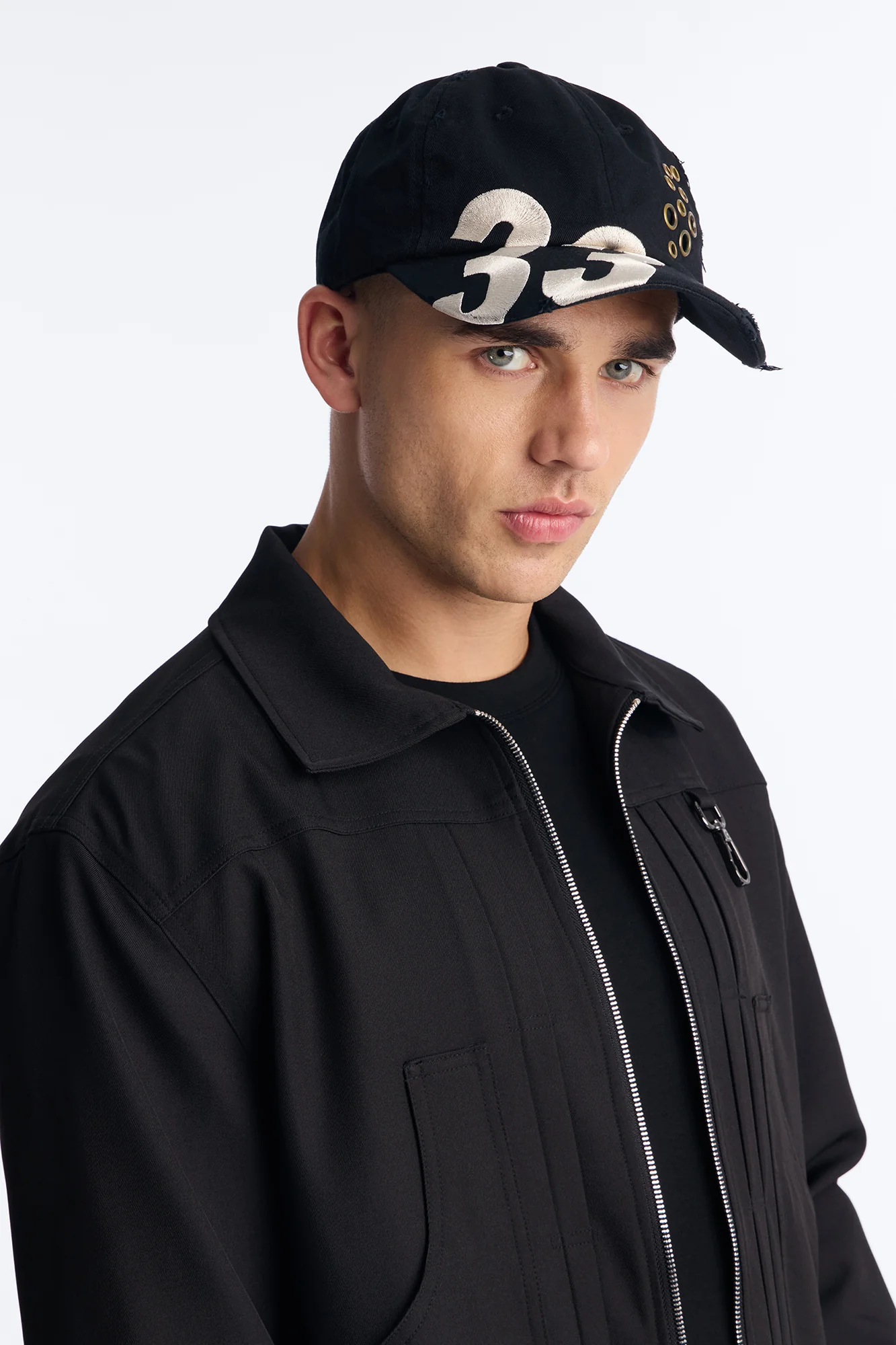 33 Rings Cotton Twill Unstructured Snapback Hat - Black - Image 2