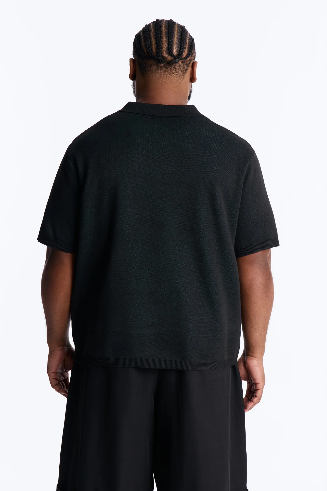 88 Apex Johnny Collar Knit Top - Black - Image 8