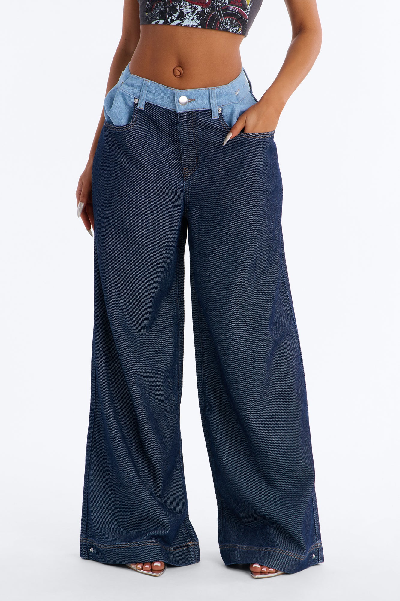 A Big Deal Adjuster Baggy Jeans - Dark Wash - Image 2
