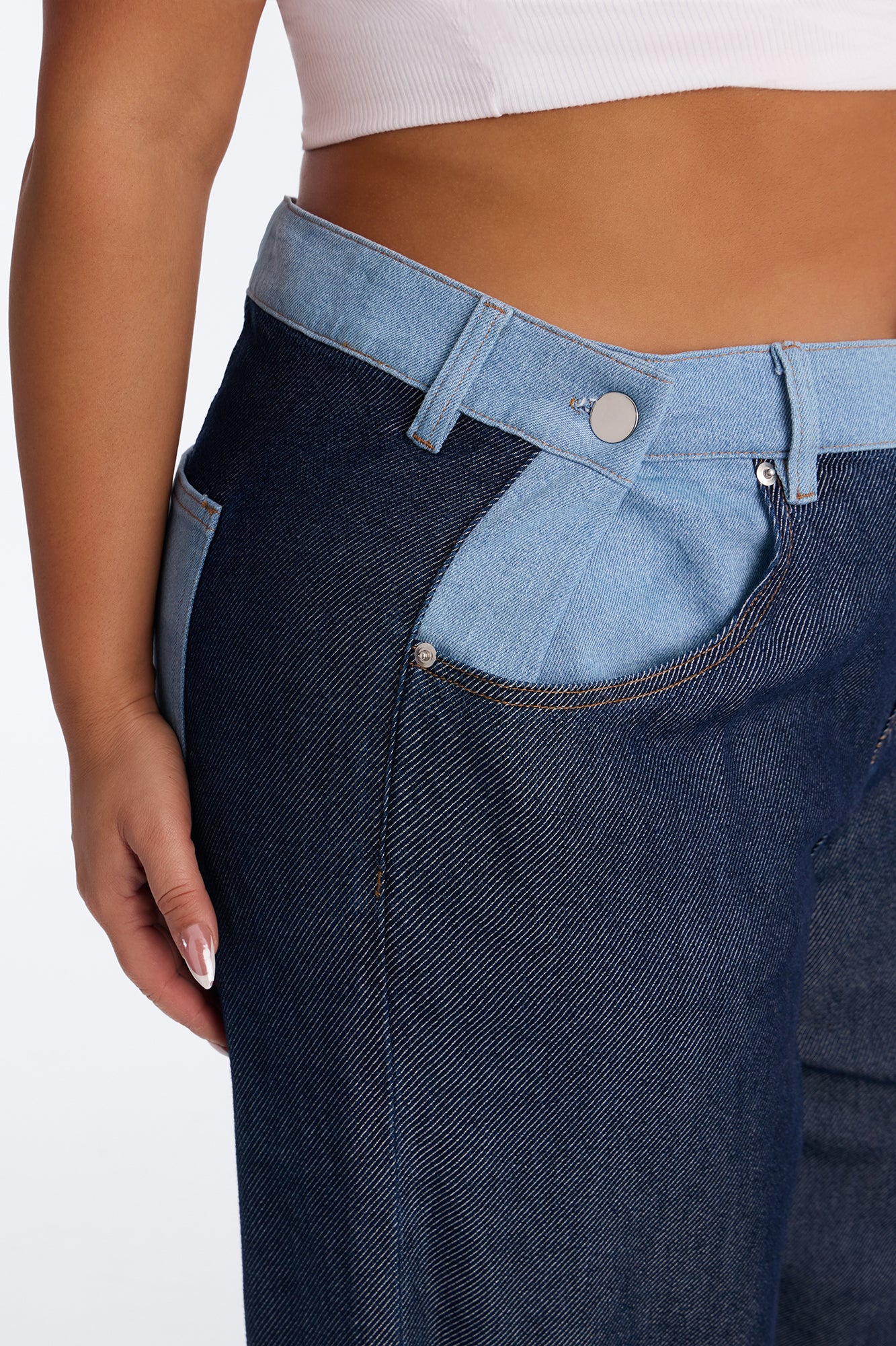 A Big Deal Adjuster Baggy Jeans - Dark Wash - Image 8