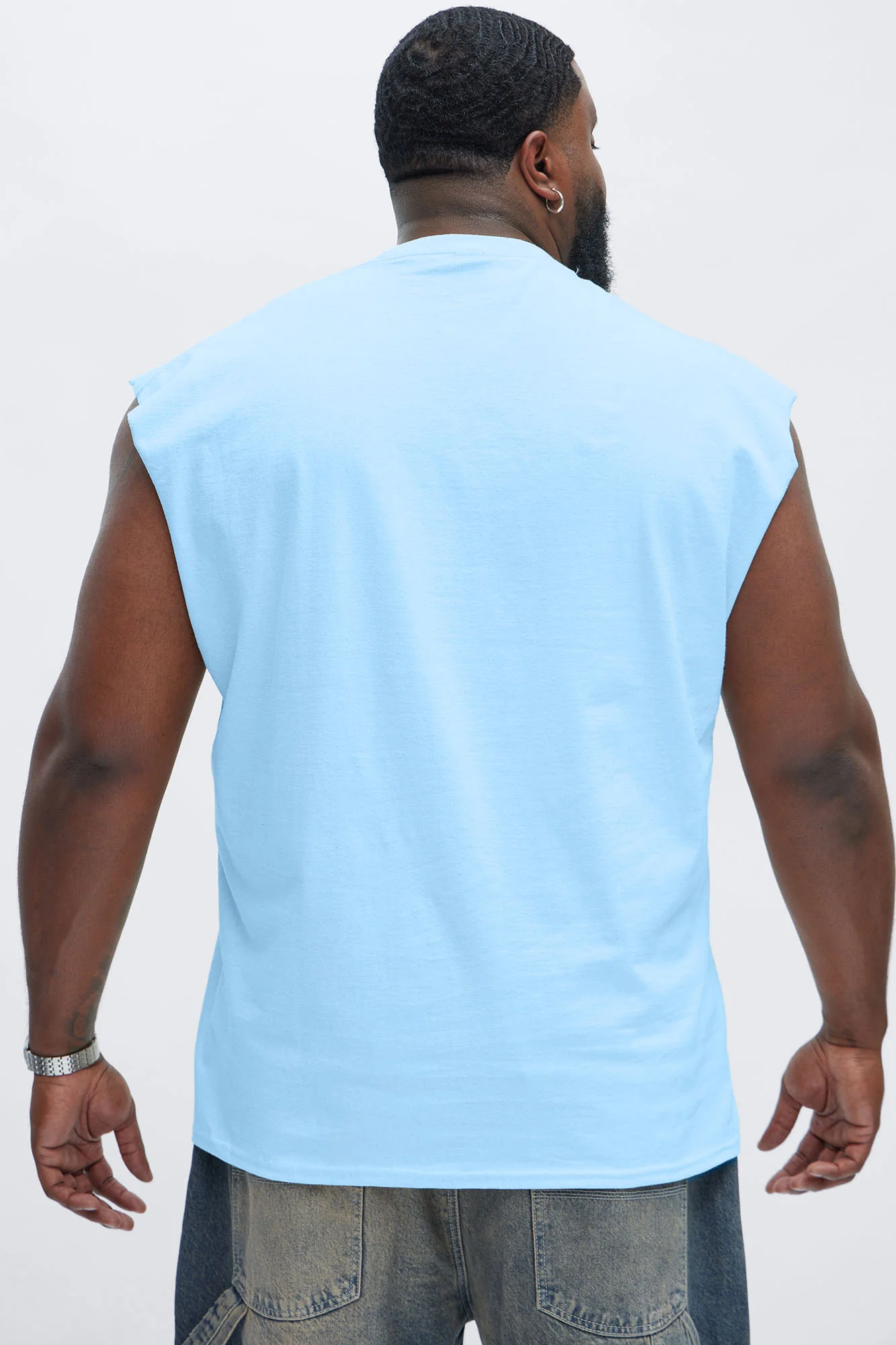 A Life Of Flora Sleeveless Tee - Light Blue - Image 7