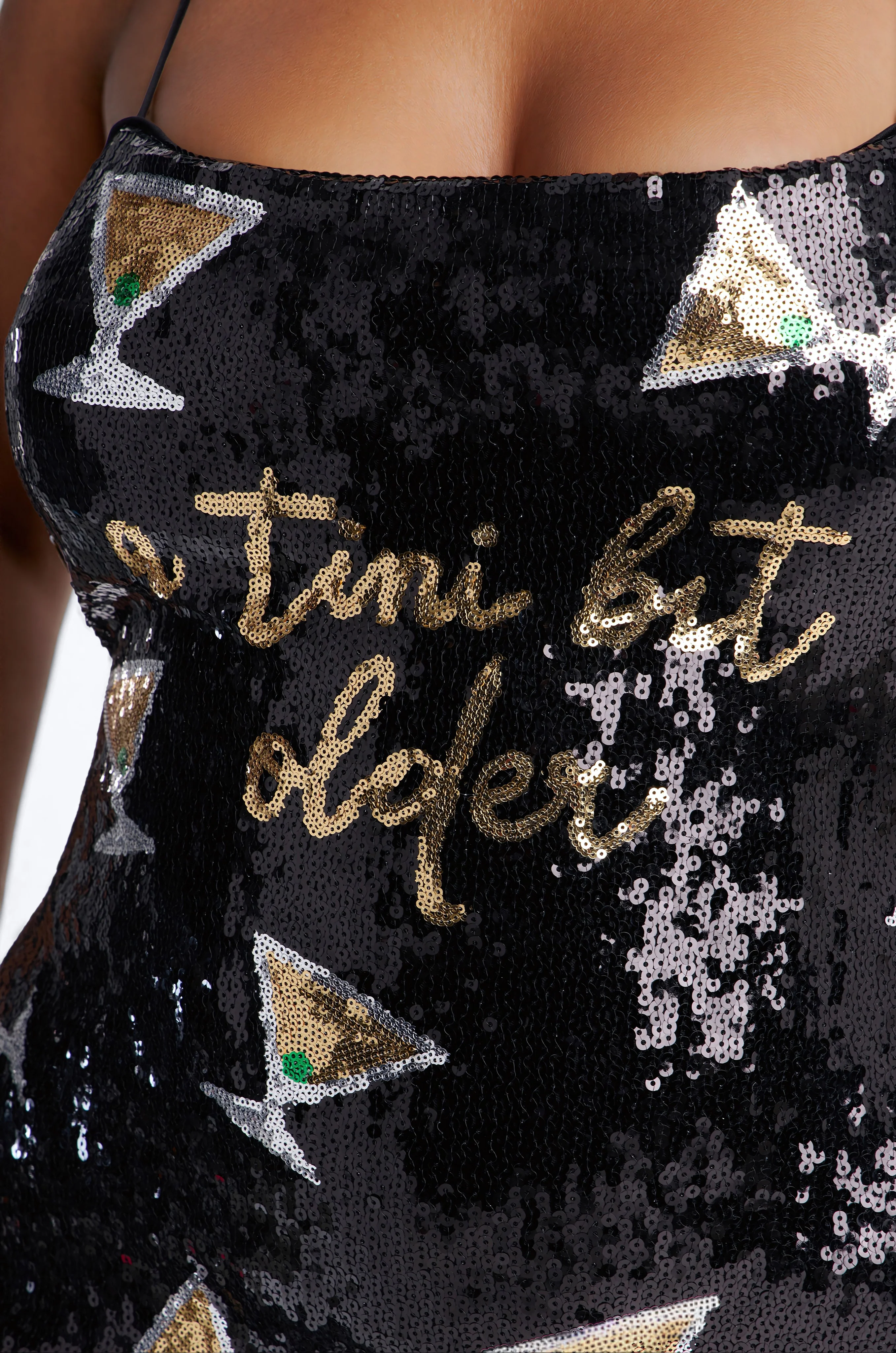 A Tini Bit Older Sequin Mini Dress - Black/combo - Image 3