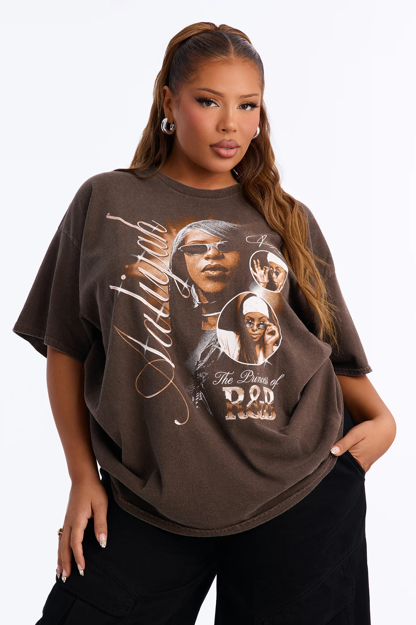 Aaliyah R&B Princess Shirt - Chocolate - Image 5