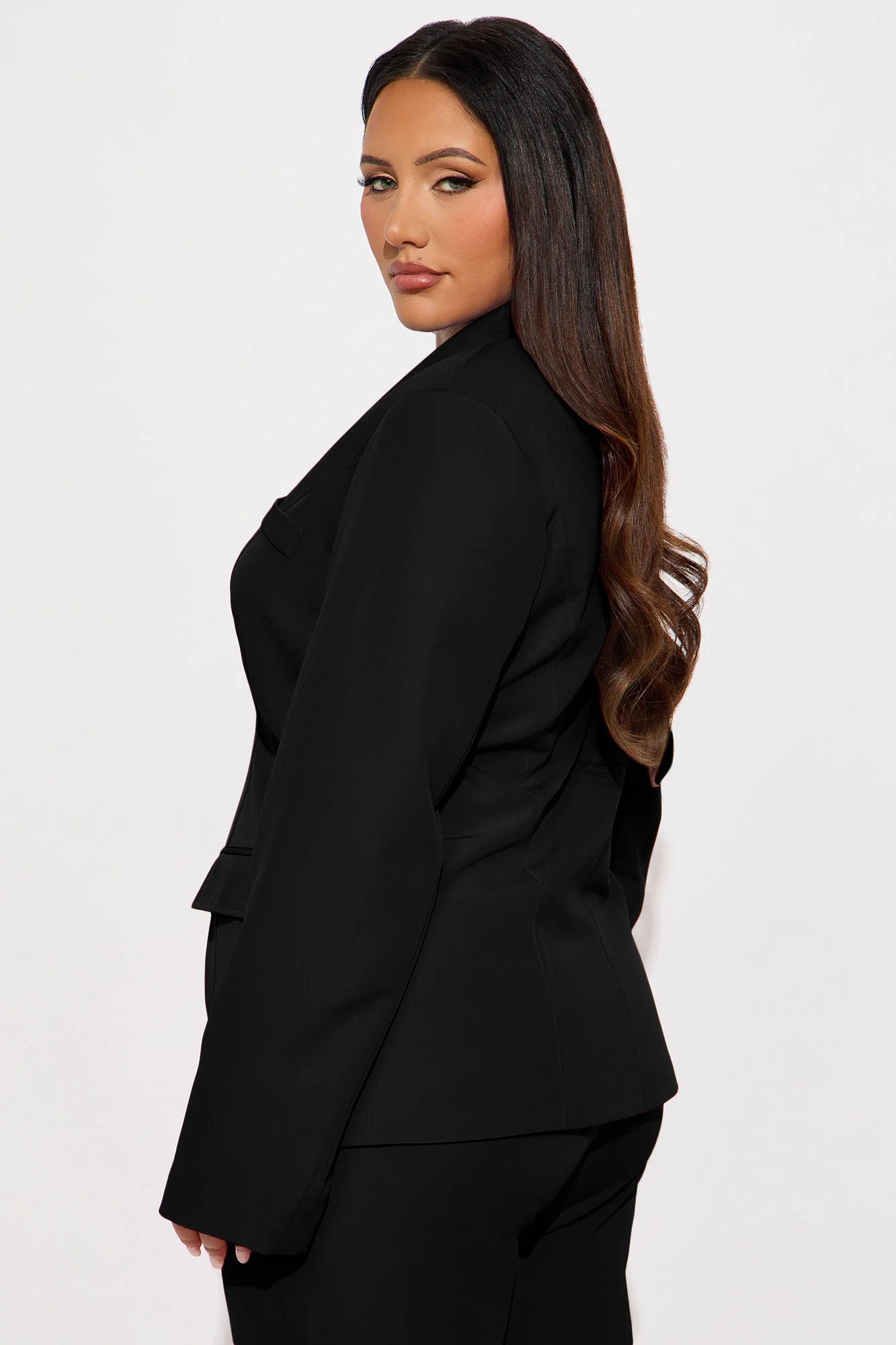 About Her Business Hourglass Blazer - Black - Image 6