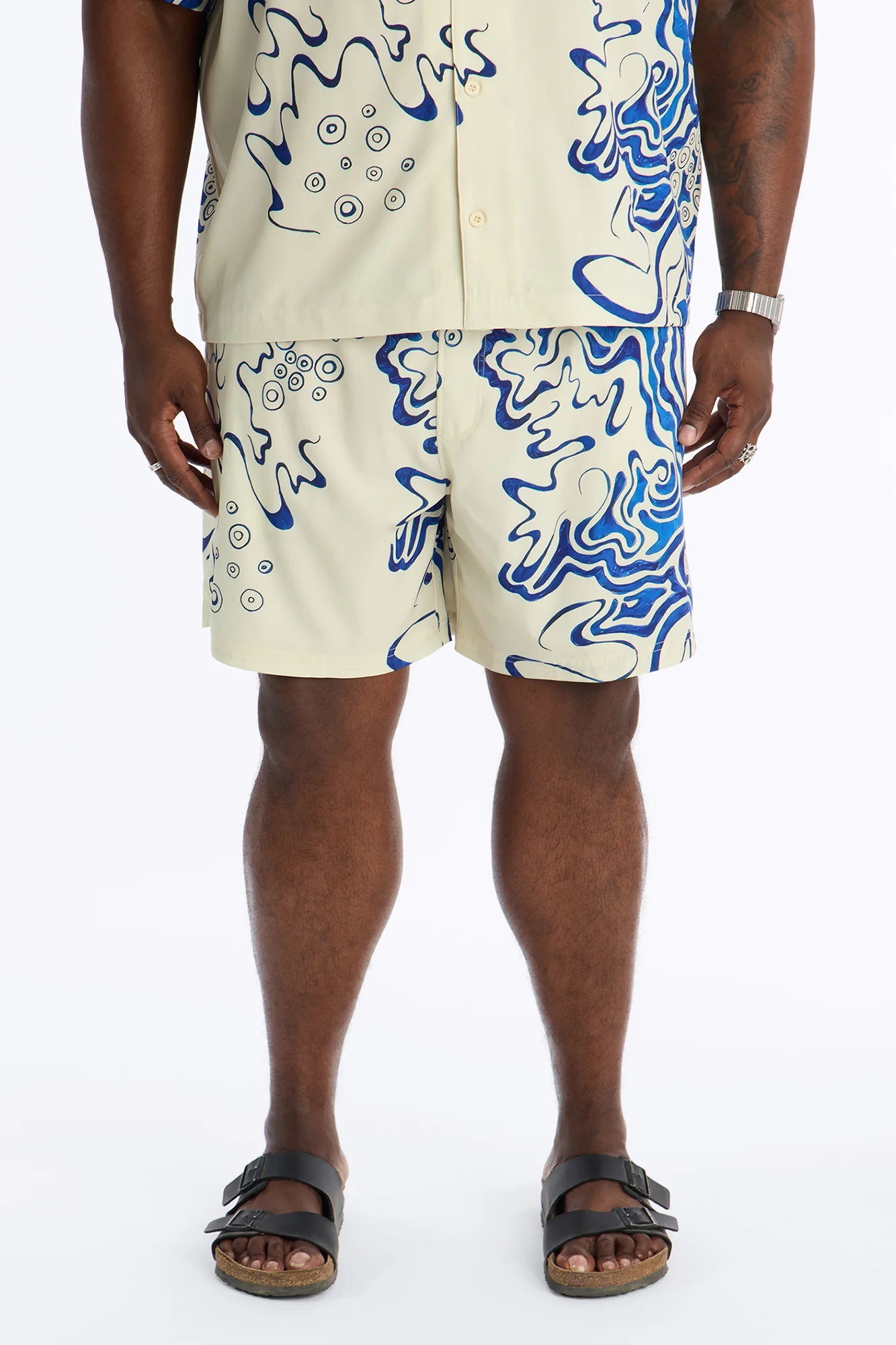 Abstract Mykonos Swim Trunk 7″ - Blue/combo - Image 5