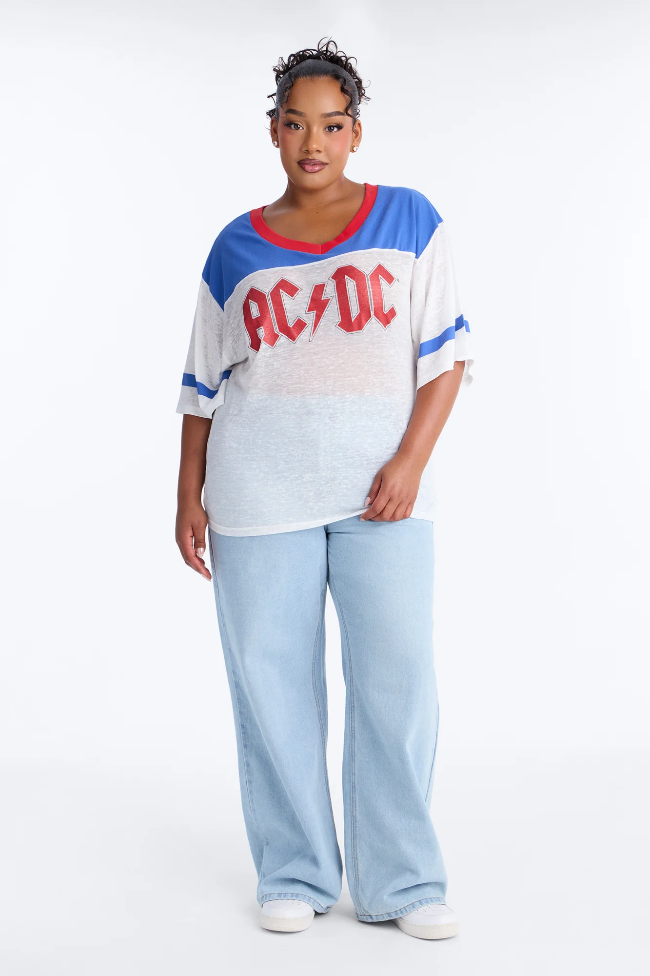 ACDC Burnout V-Neck Jersey - White - Image 6