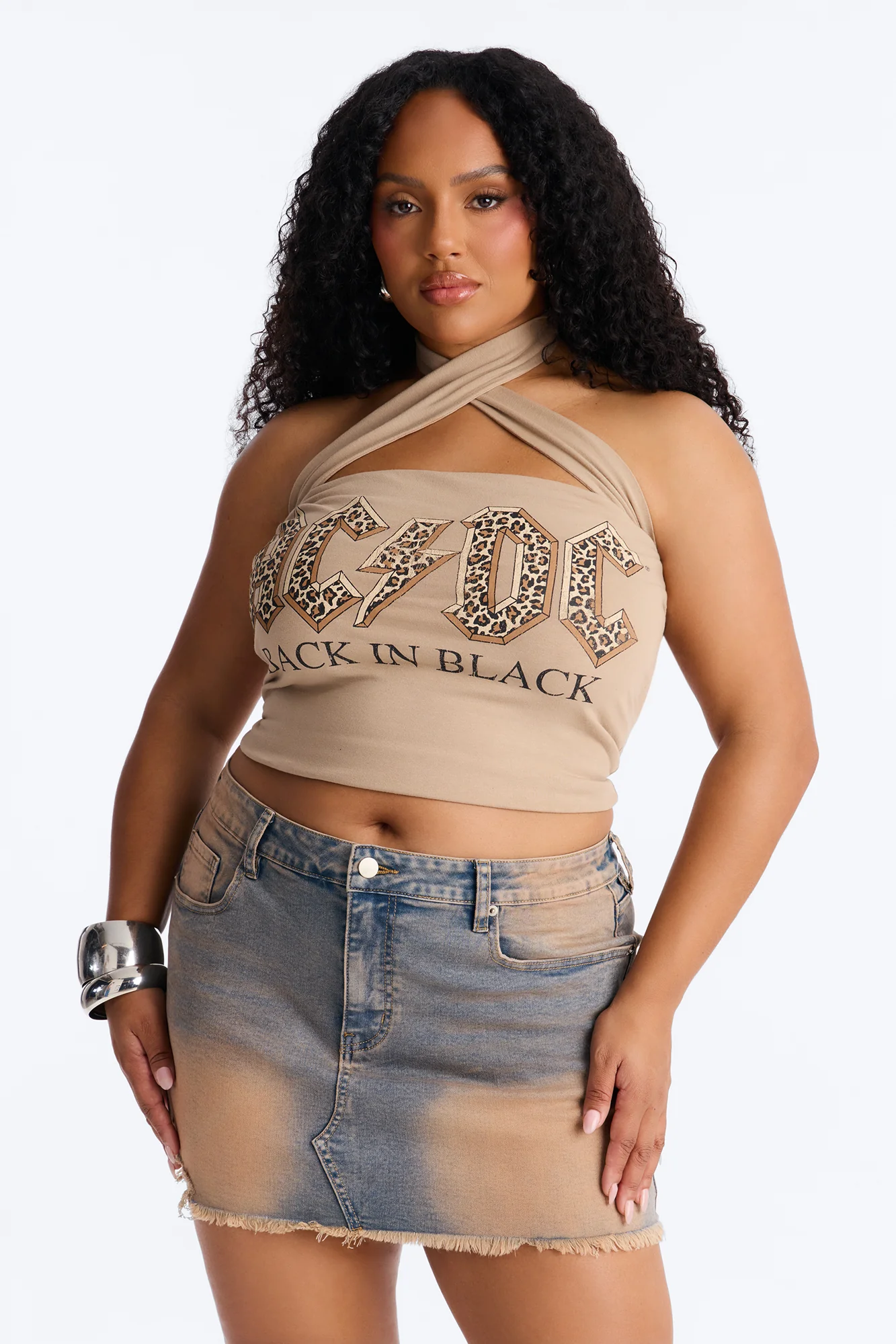 ACDC Criss Cross Halter Top - Sand - Image 6