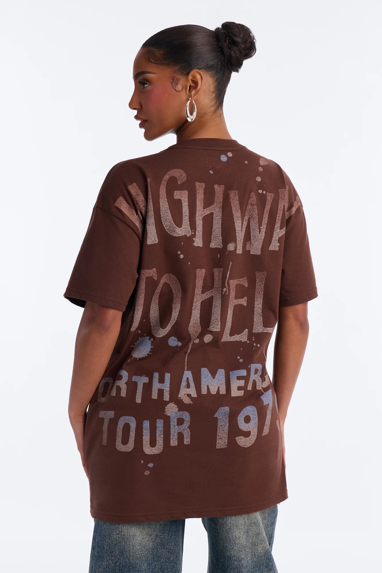 ACDC Highway To Hell Front And Back Tee - Brown - Image 4