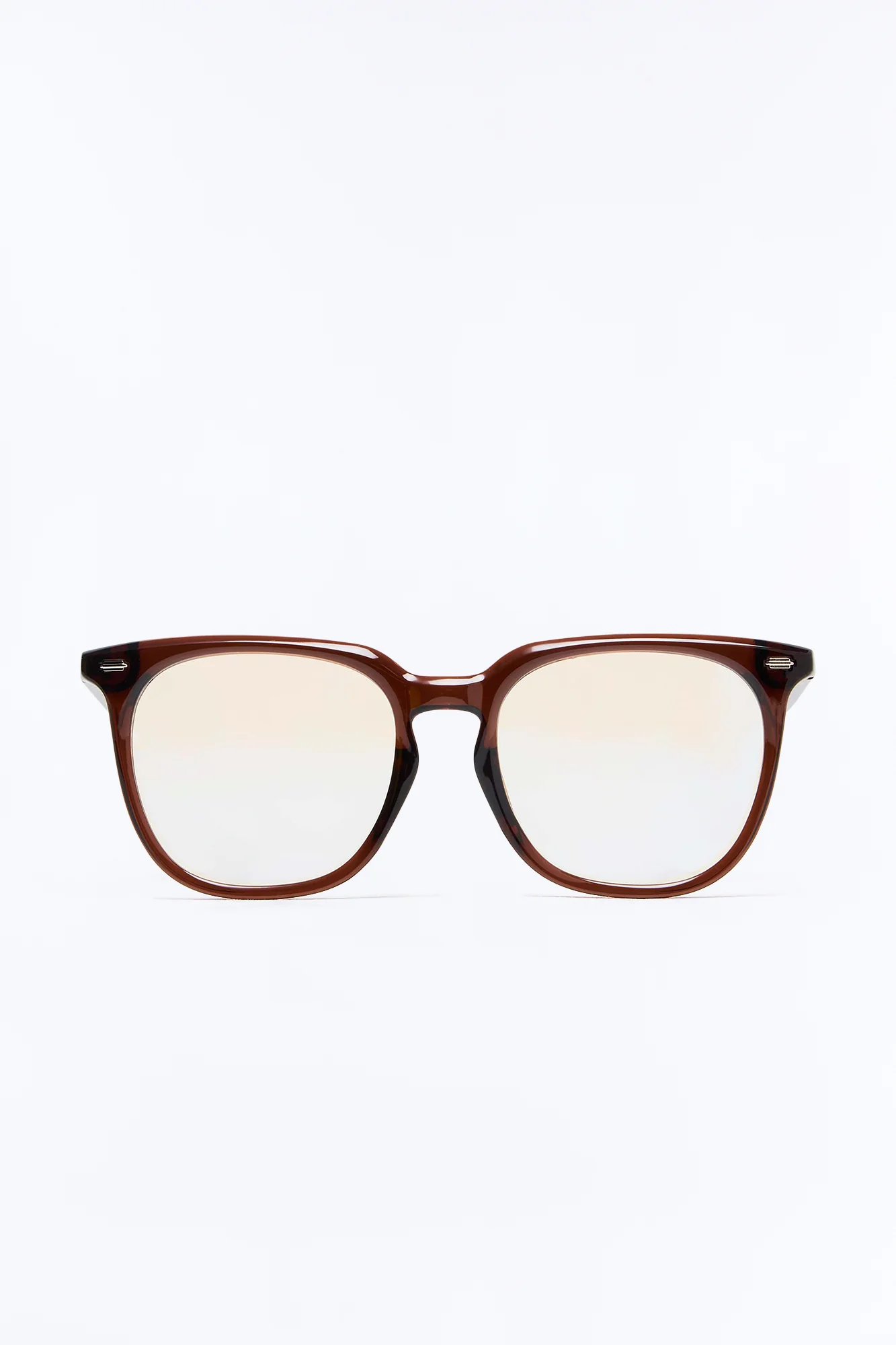 Aced It Square Blue Light Glasses - Brown - Image 3