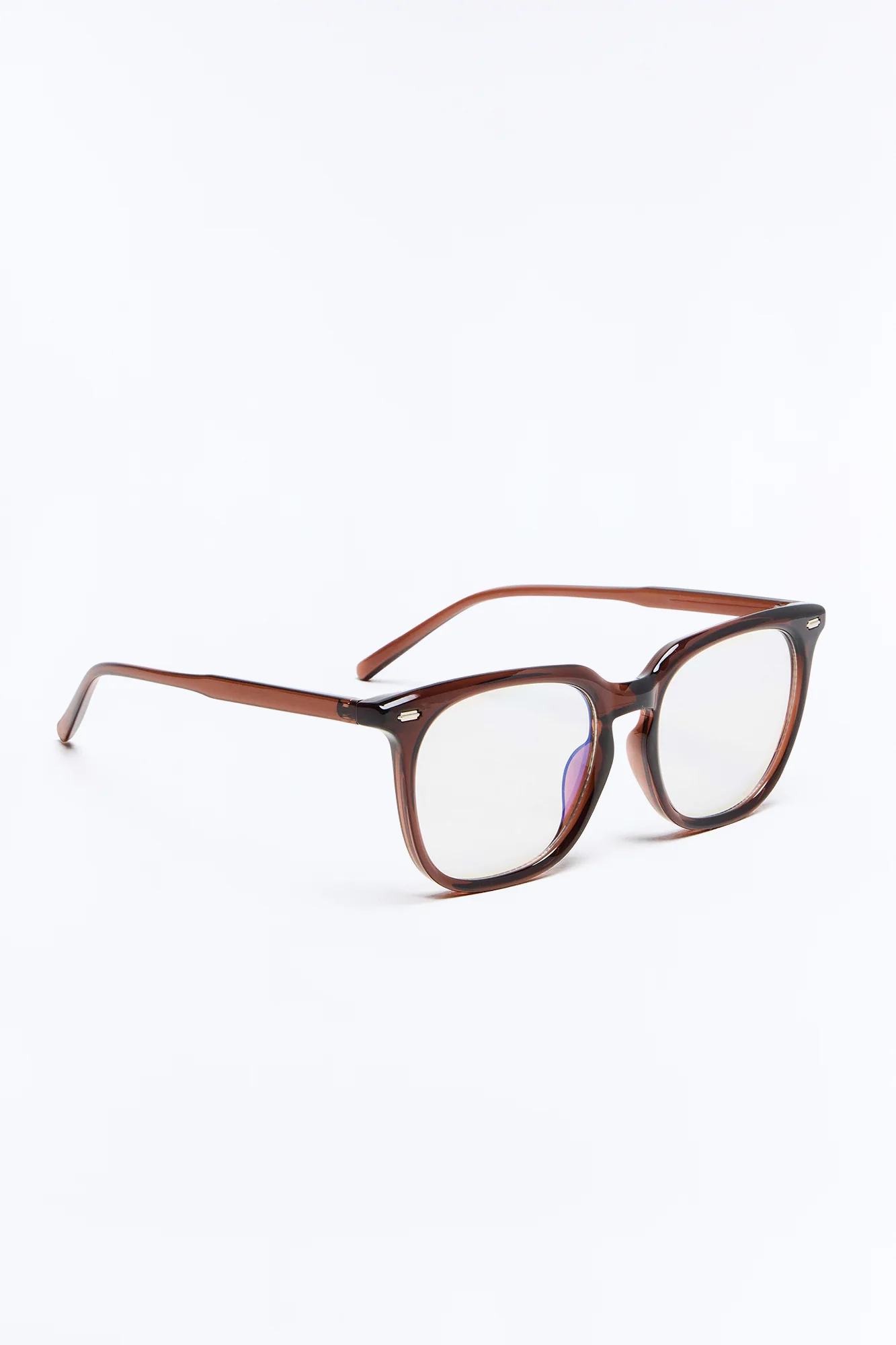 Aced It Square Blue Light Glasses - Brown - Image 4