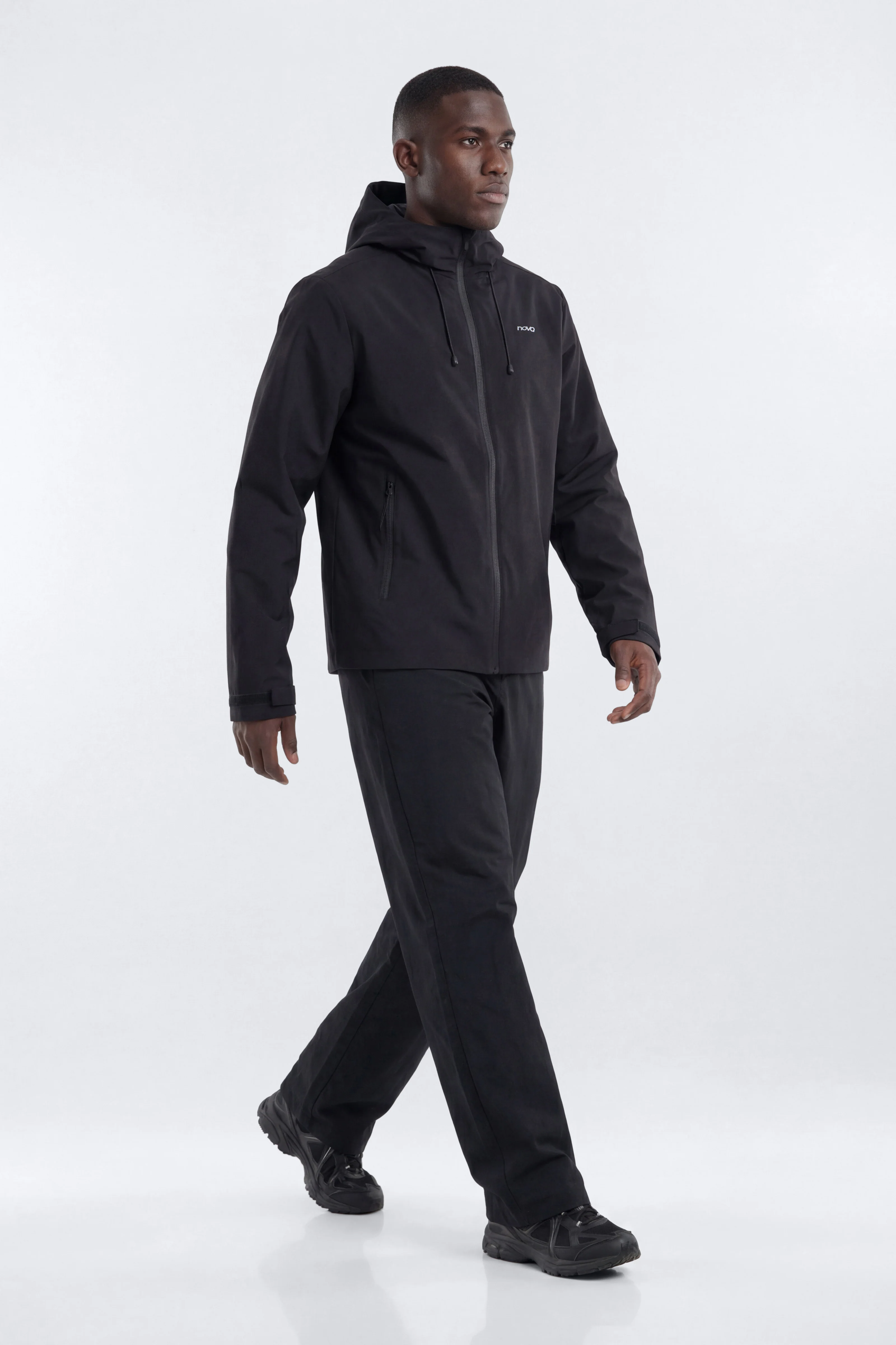 ActiveNylon™ Full Zip Hooded Jacket - Black