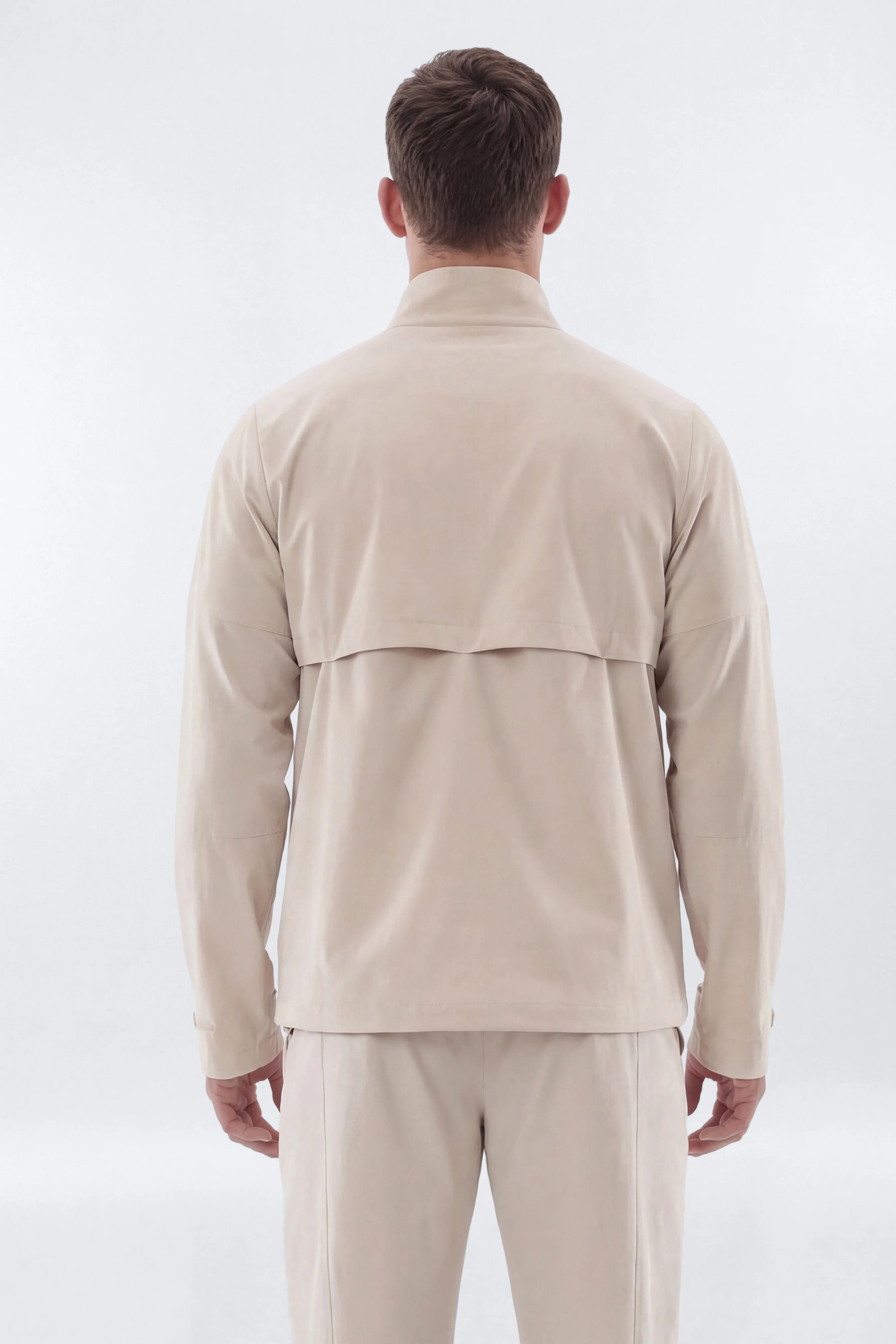 ActiveNylon™ Half Zip Pullover Jacket - Oat Milk - Image 3