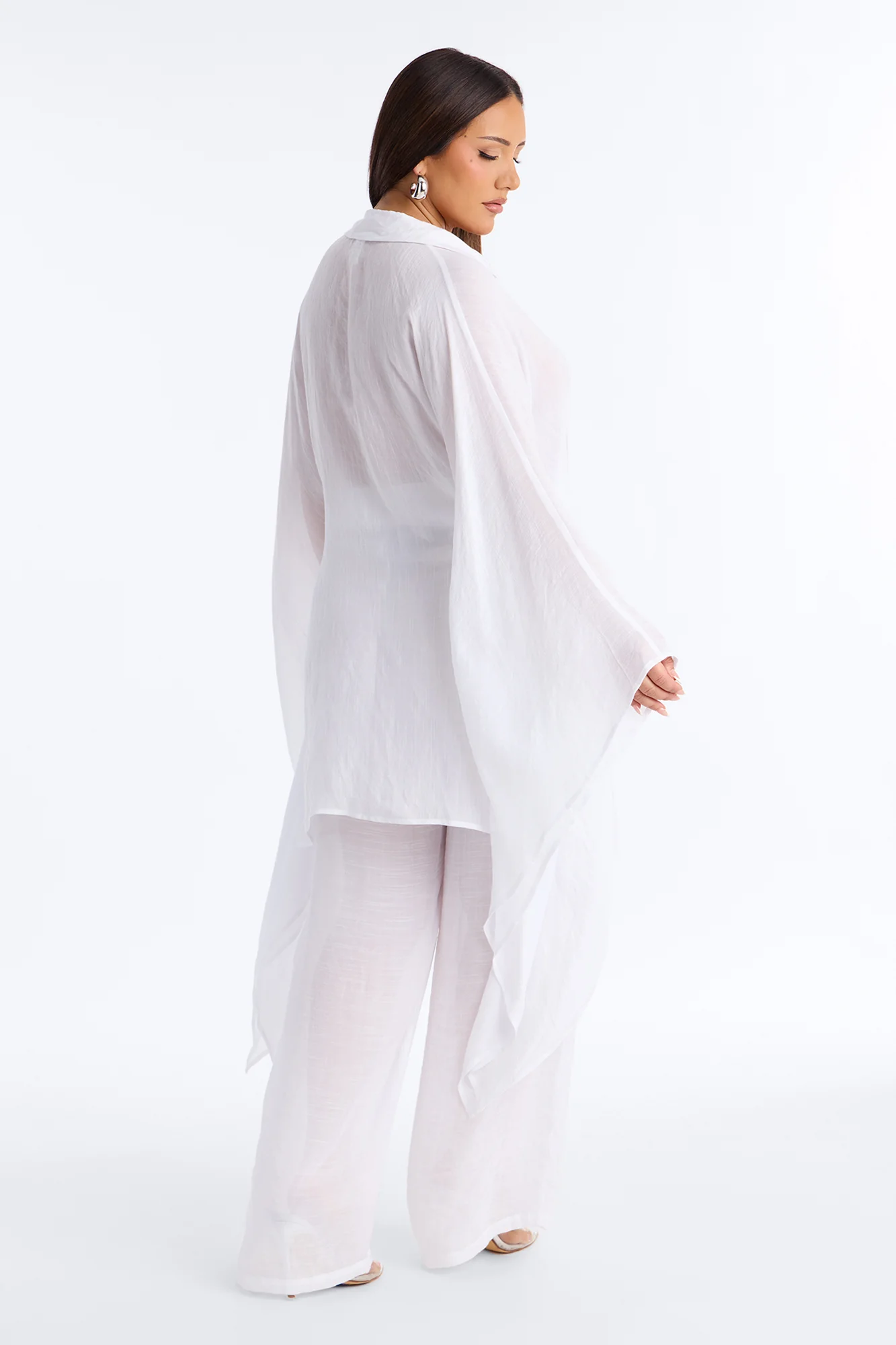 Addison Linen Pant Set - White - Image 7