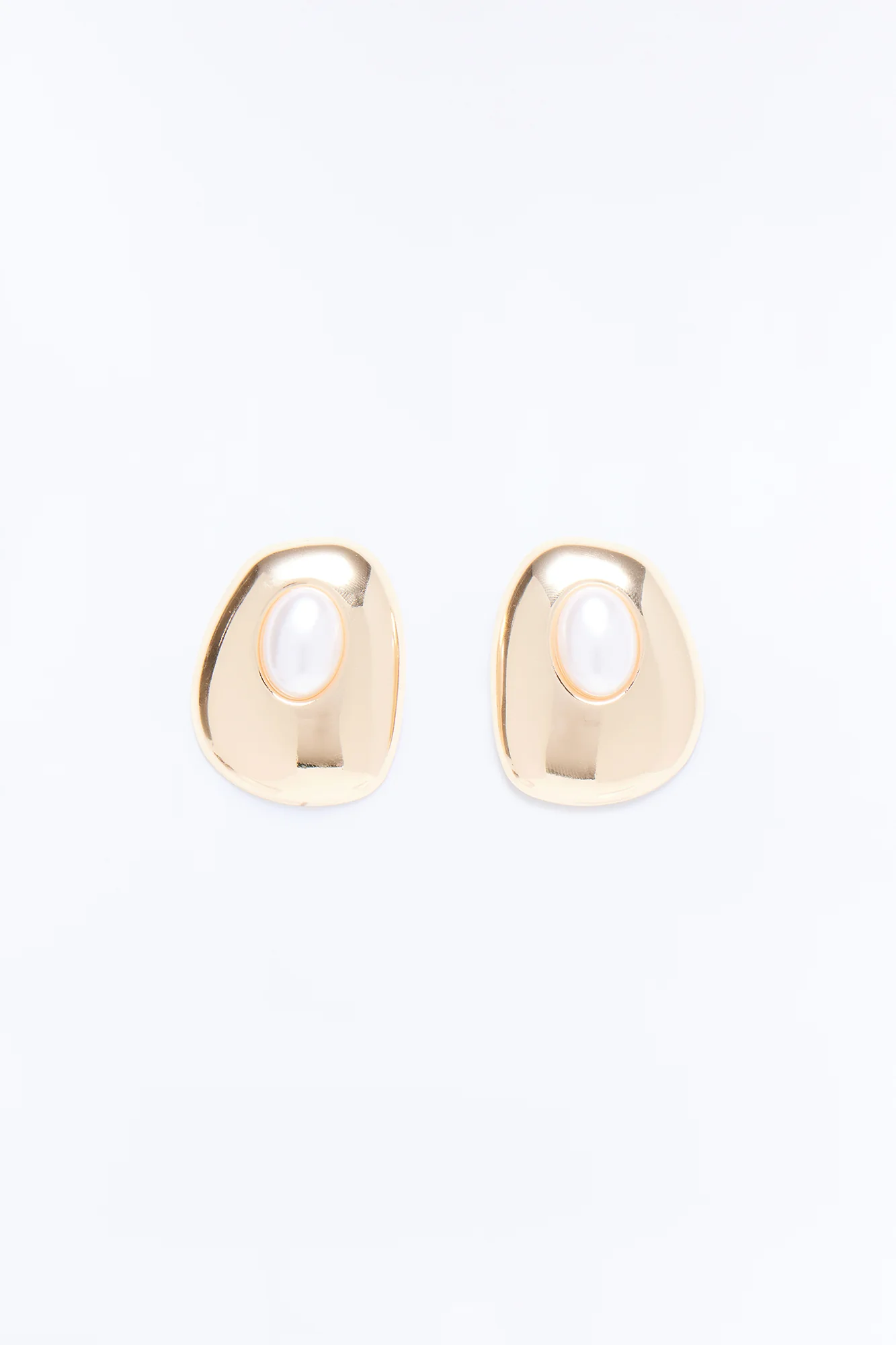 Adora Earrings - White/Gold - Image 3
