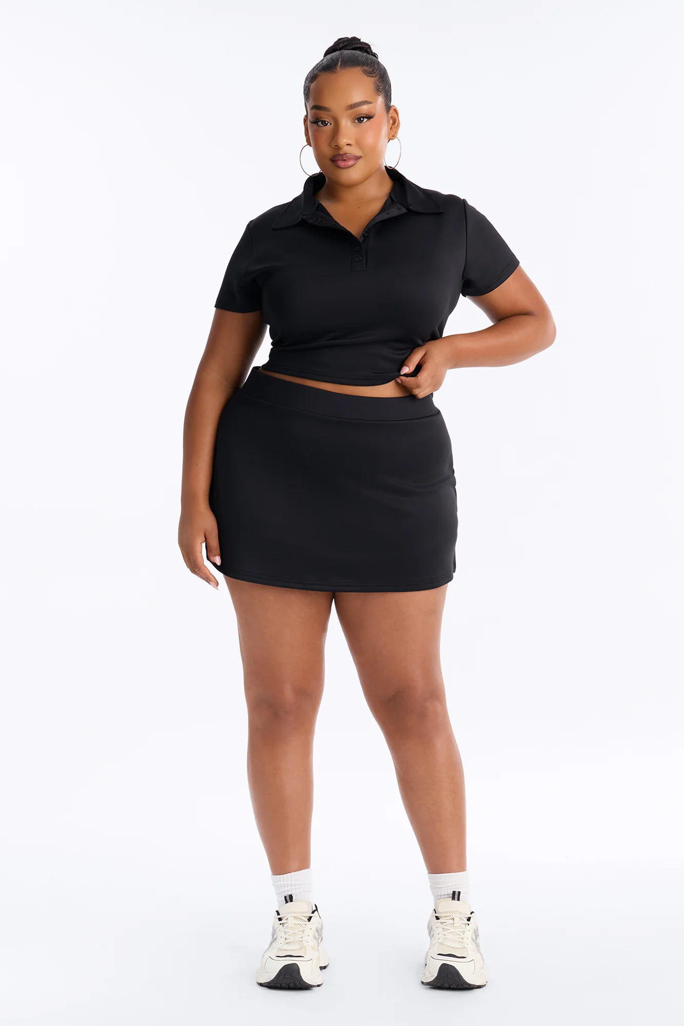 Adora Mini Skort Set - Black - Image 6