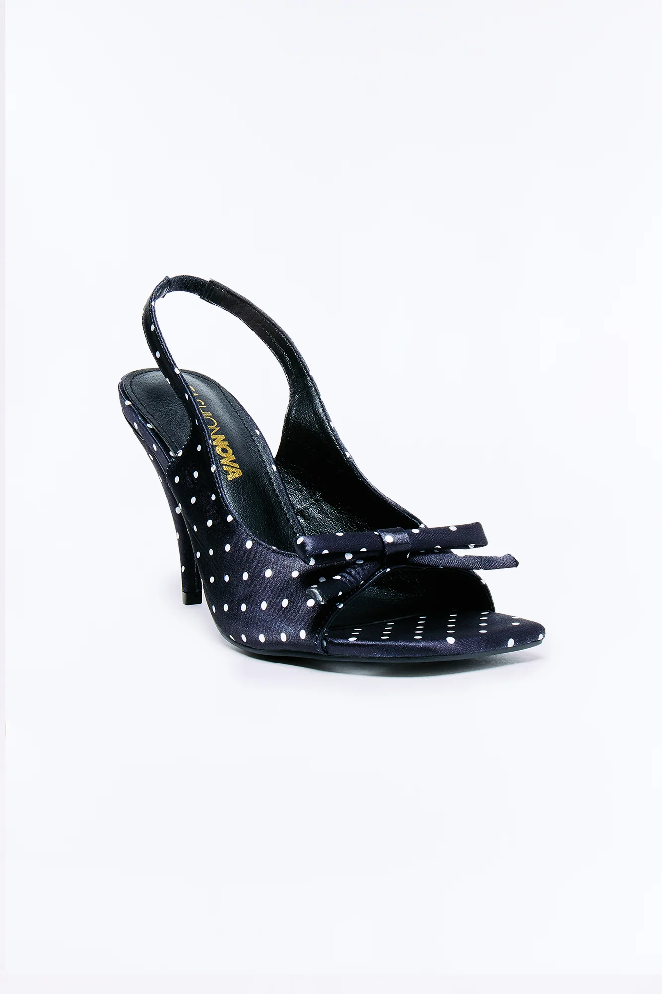 Adorbs Bow Slingback Heels - Black/White - Image 2