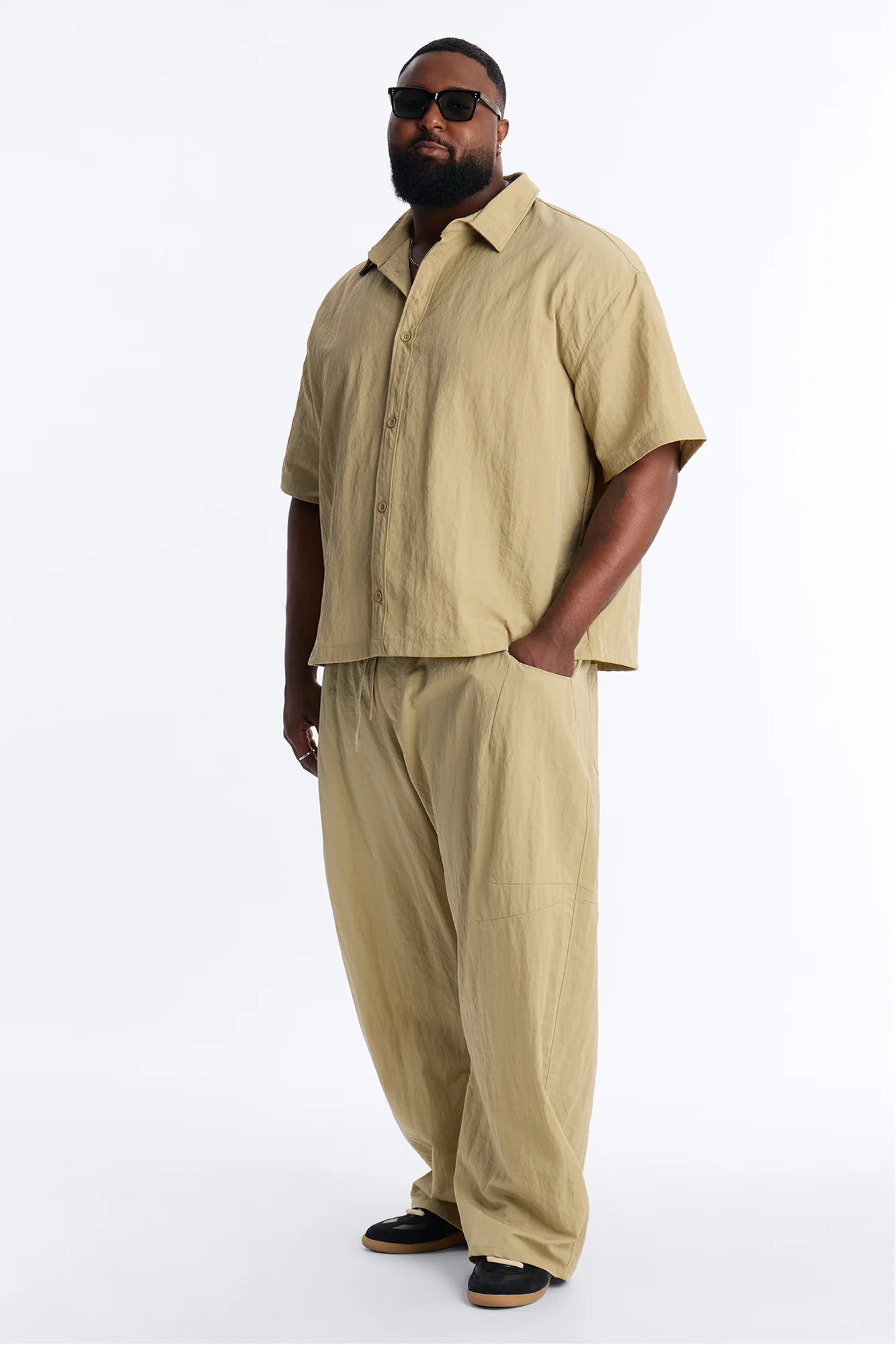 After Dark Amalfi Nylon Pant - Khaki - Image 6