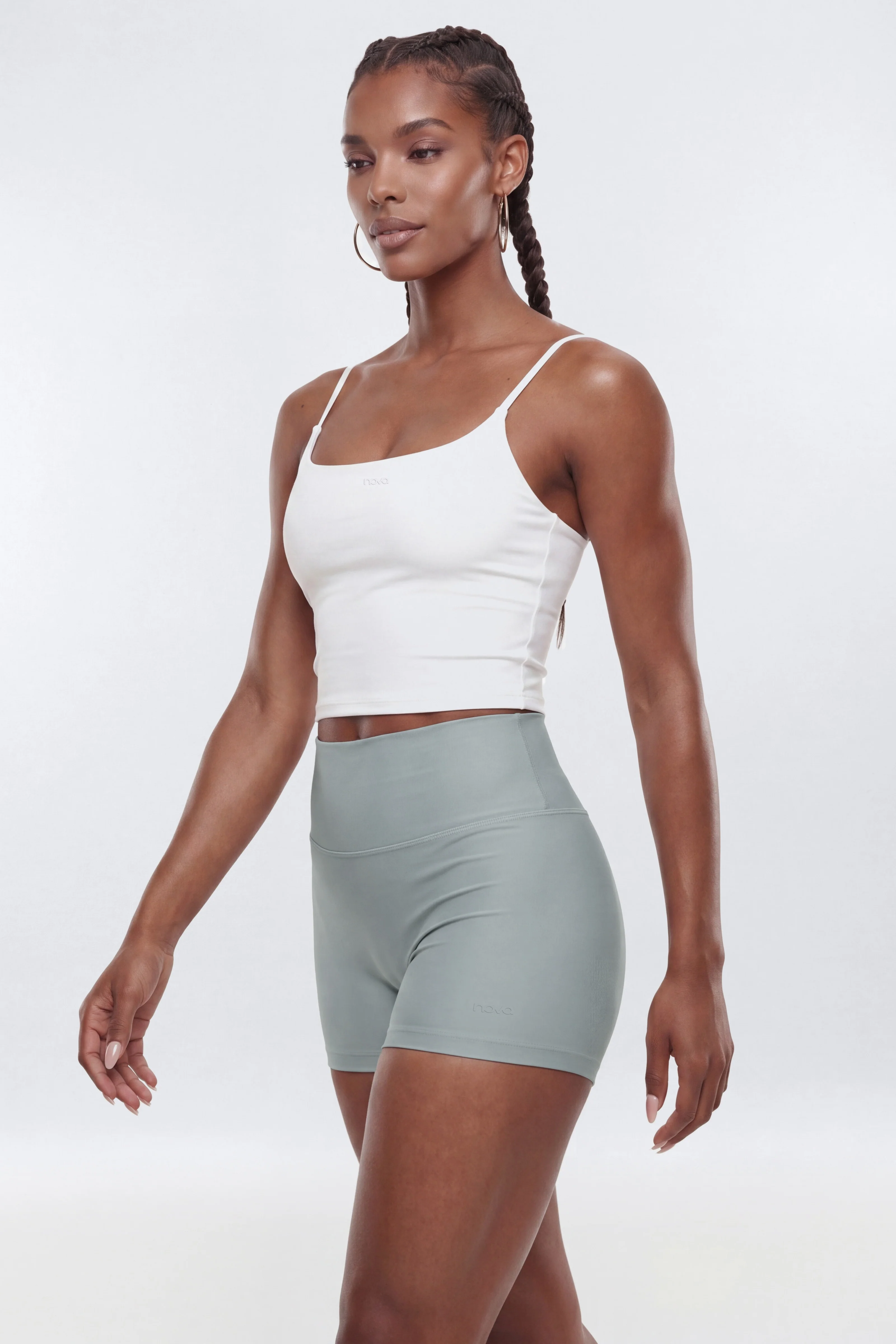 AirSculpt™ 3″ Mid Rise Biker Short - Steel - Image 4