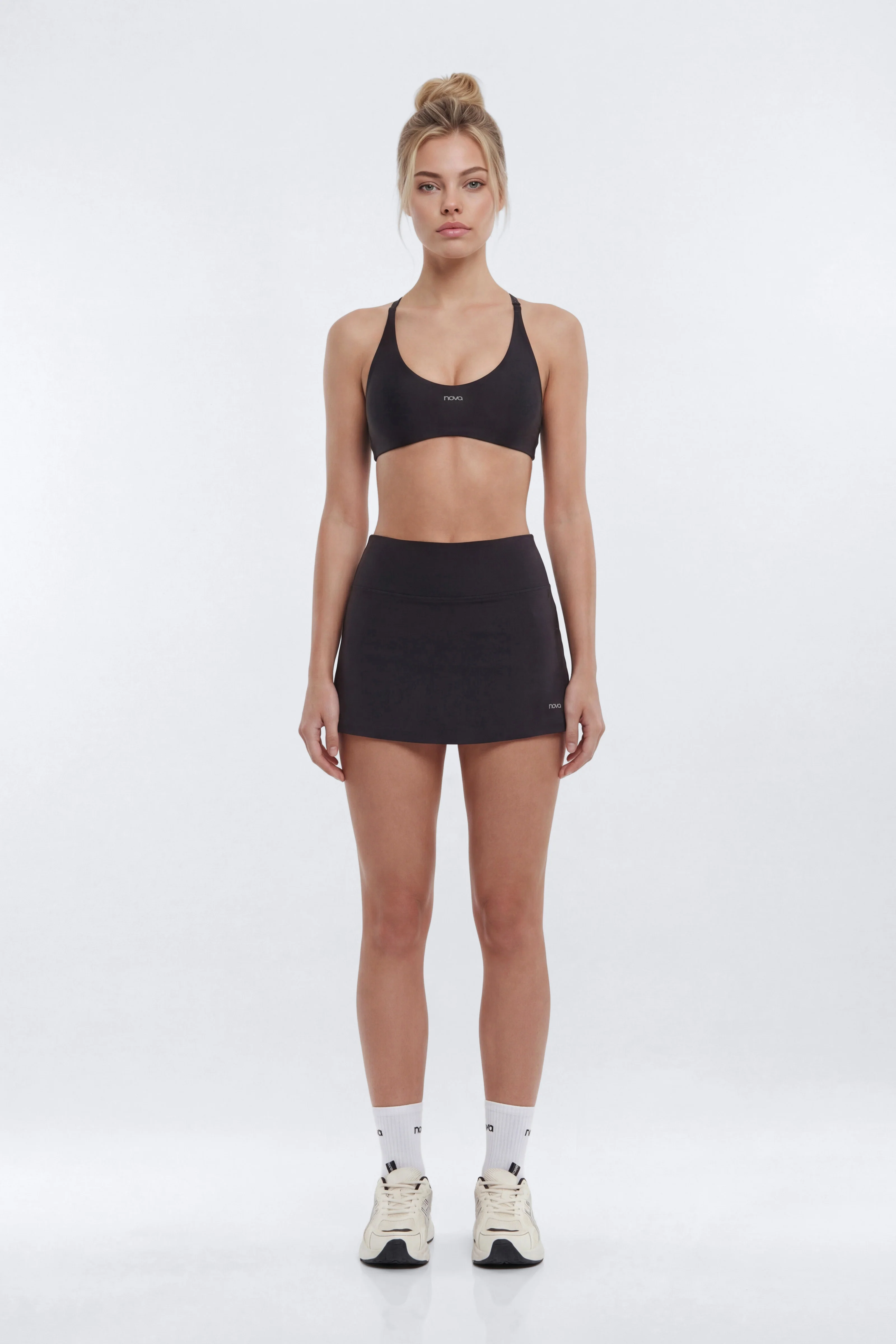 AirSculpt™ Mid Rise Mini Skort - Black - Image 3