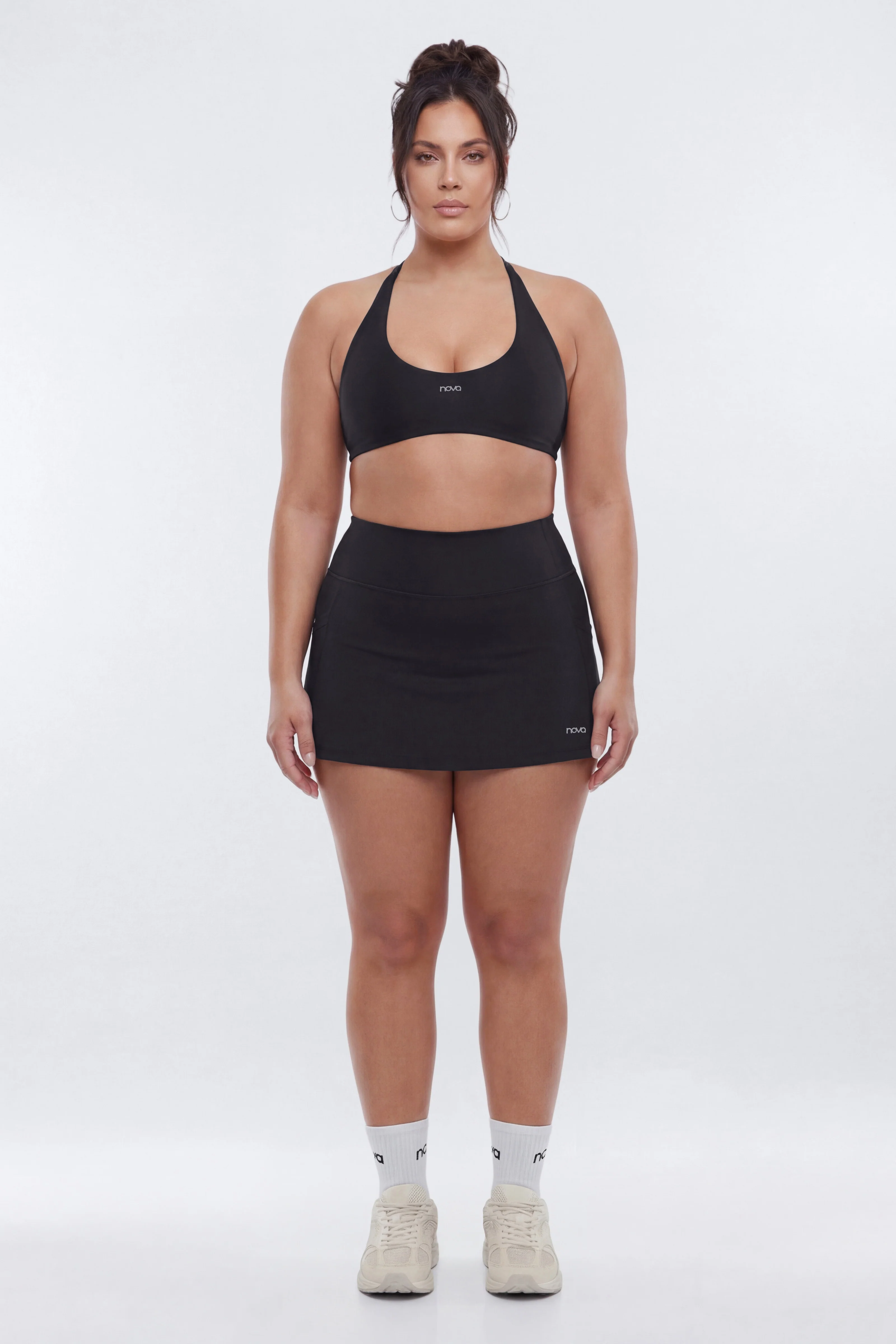 AirSculpt™ Mid Rise Mini Skort - Black - Image 8