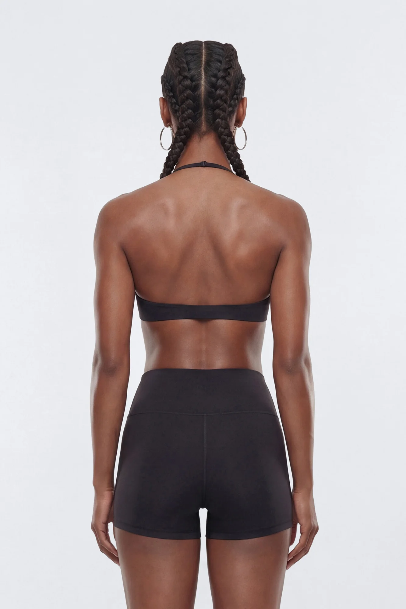 AirSculpt™ Scoop Halter Sports Bra - Black - Image 4