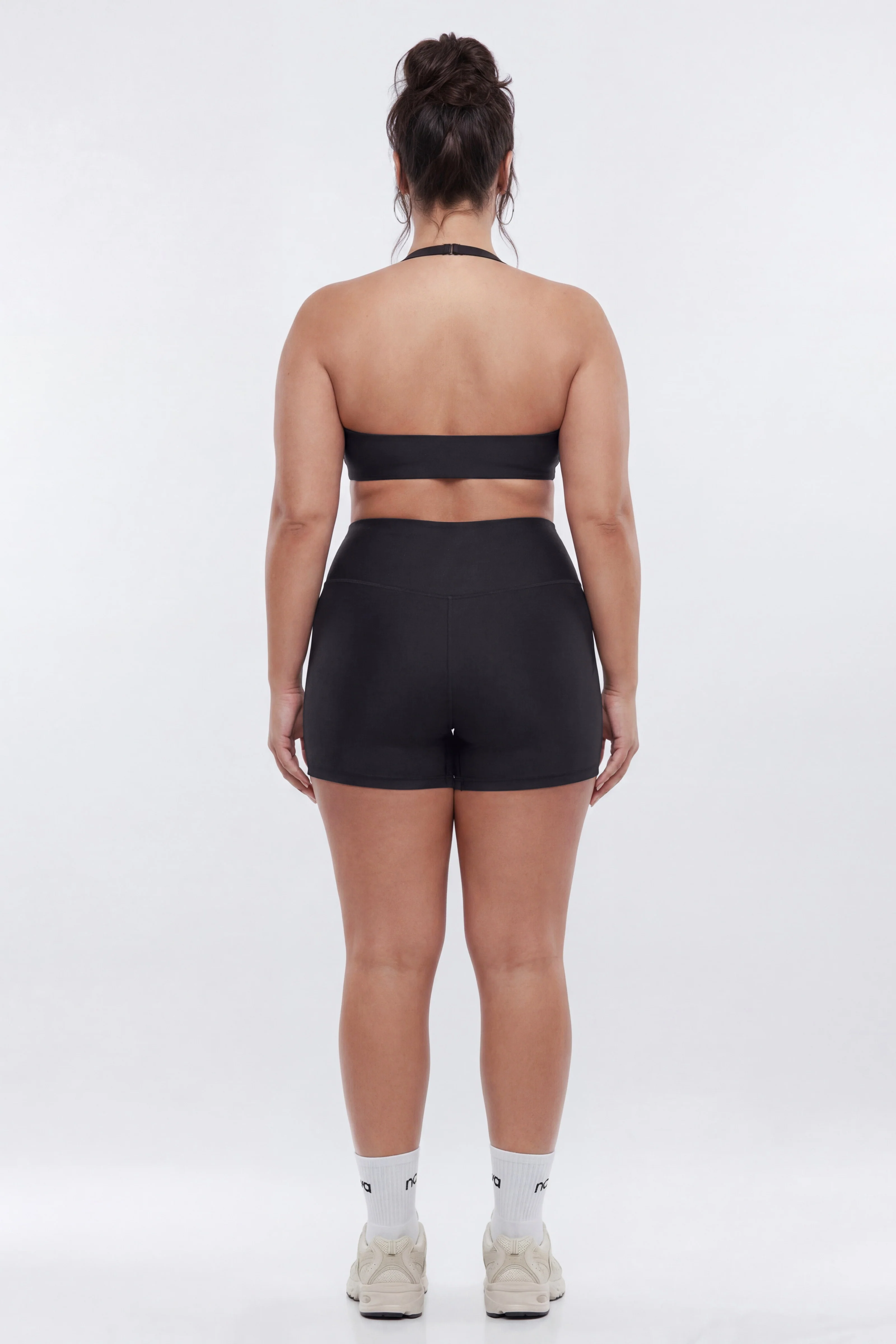 AirSculpt™ Scoop Halter Sports Bra - Black - Image 9