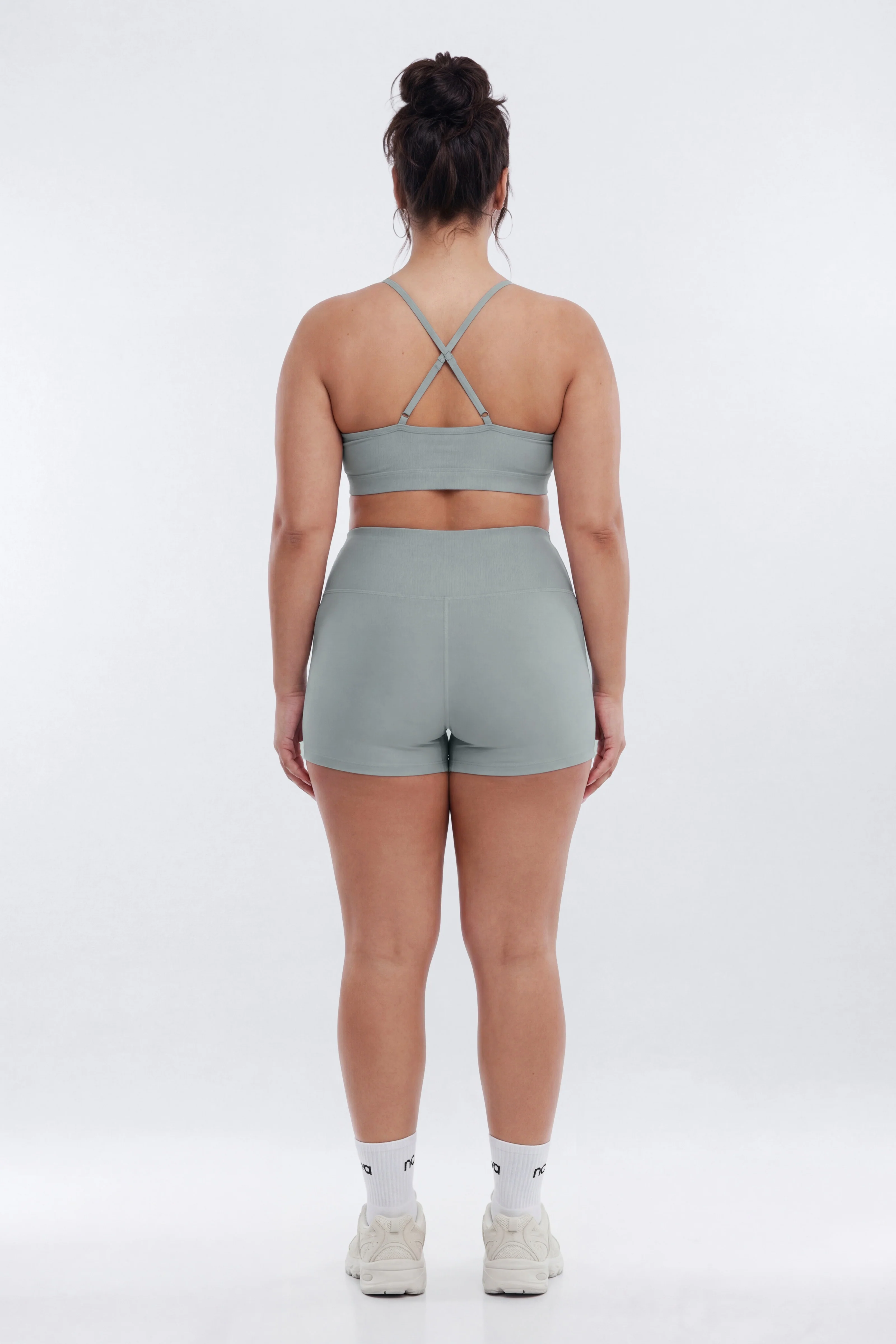 AirSculpt™ 3″ Mid Rise Biker Short - Steel - Image 8