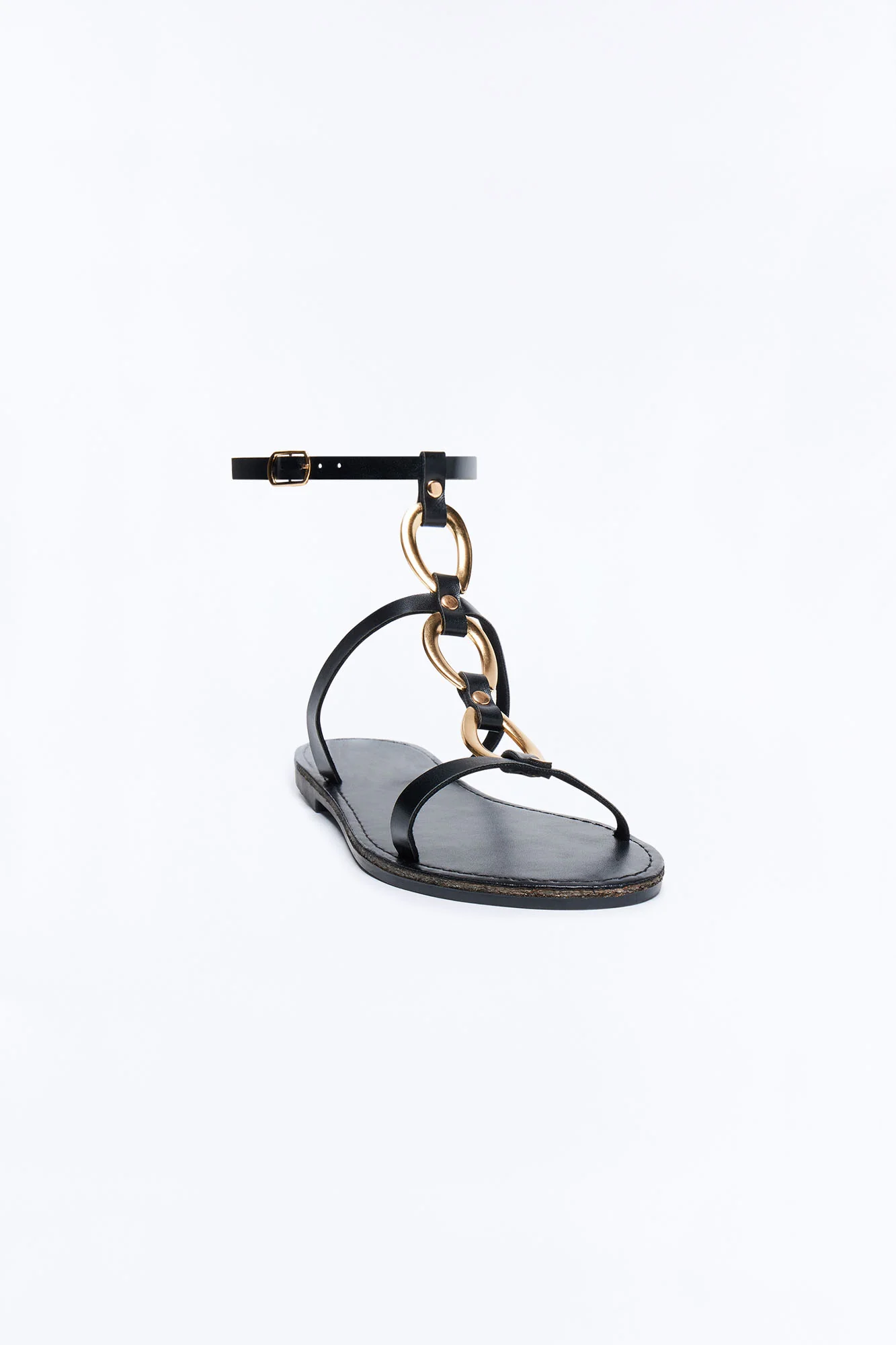 AJ Hardware Ankle Strap Sandals - Black - Image 5