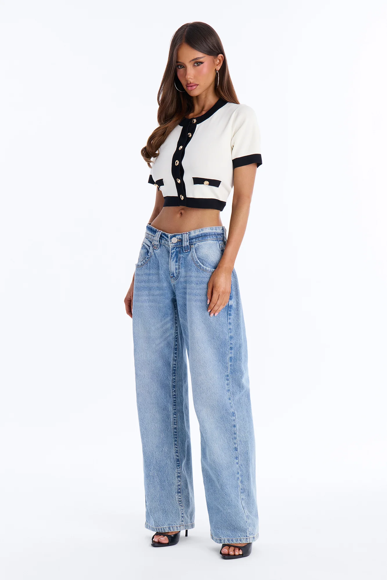 Alex Short Sleeve Cardigan - White/combo - Image 2