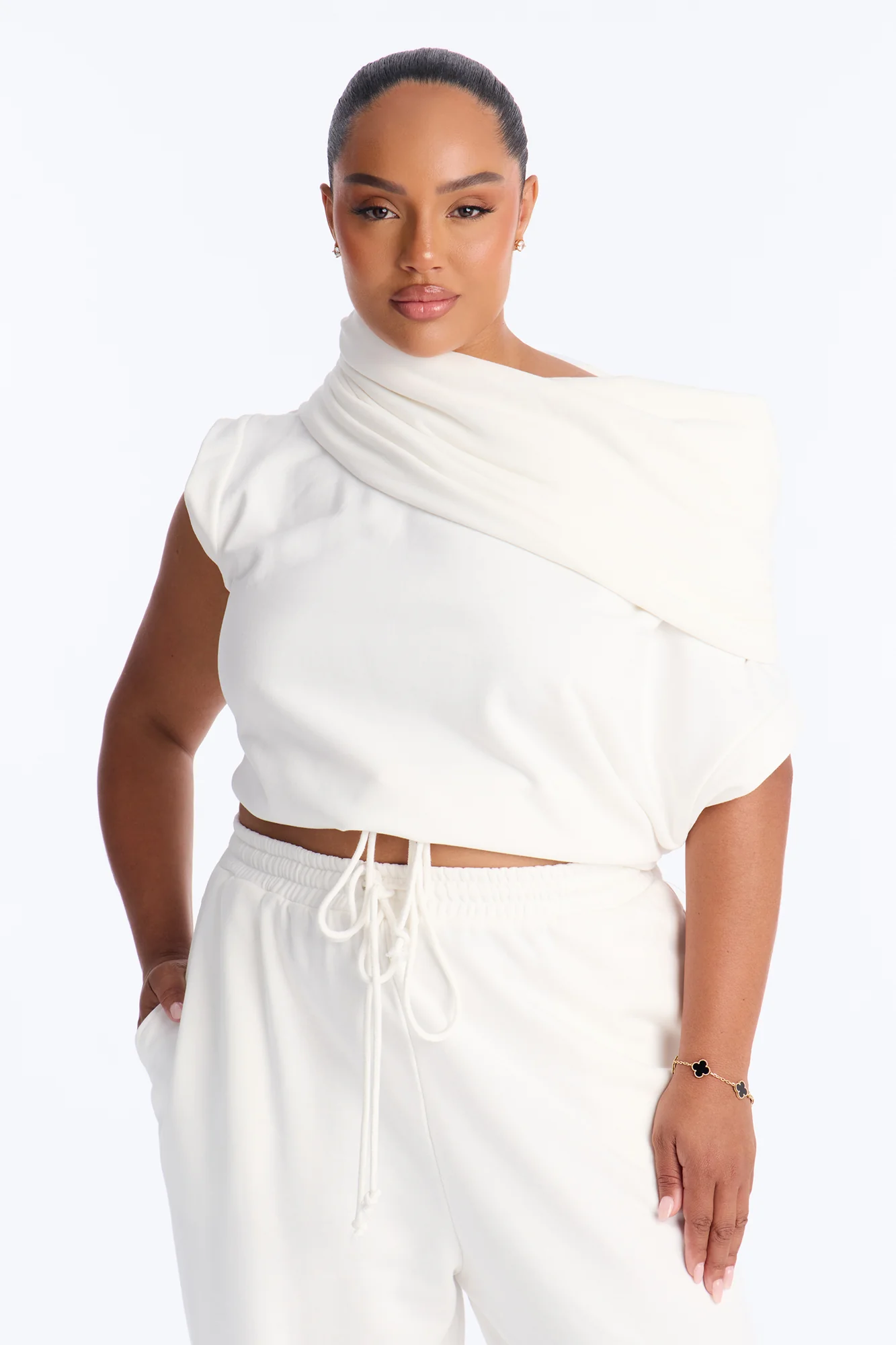 Alexa Jogger Pant Set - White - Image 6