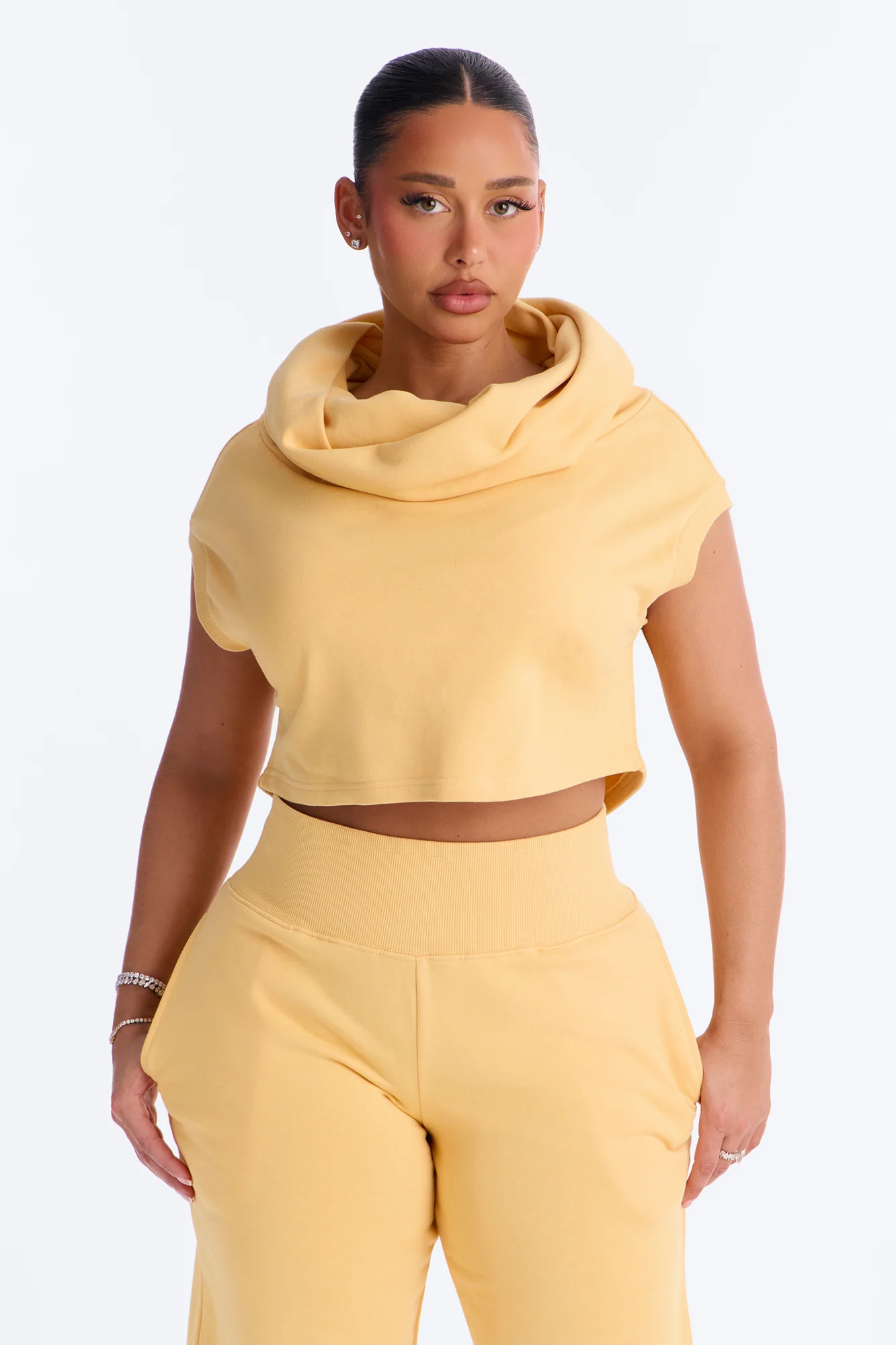 Alexa Wide Leg Pant Set - Yellow - Image 2