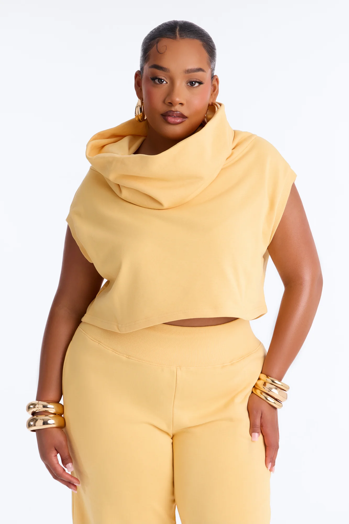 Alexa Wide Leg Pant Set - Yellow - Image 6