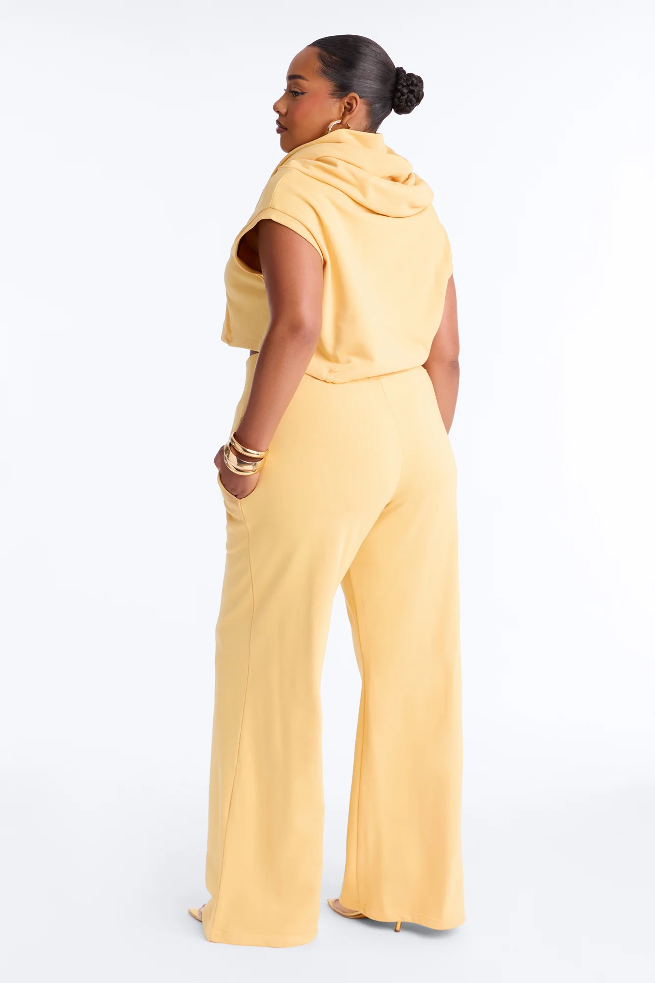 Alexa Wide Leg Pant Set - Yellow - Image 8