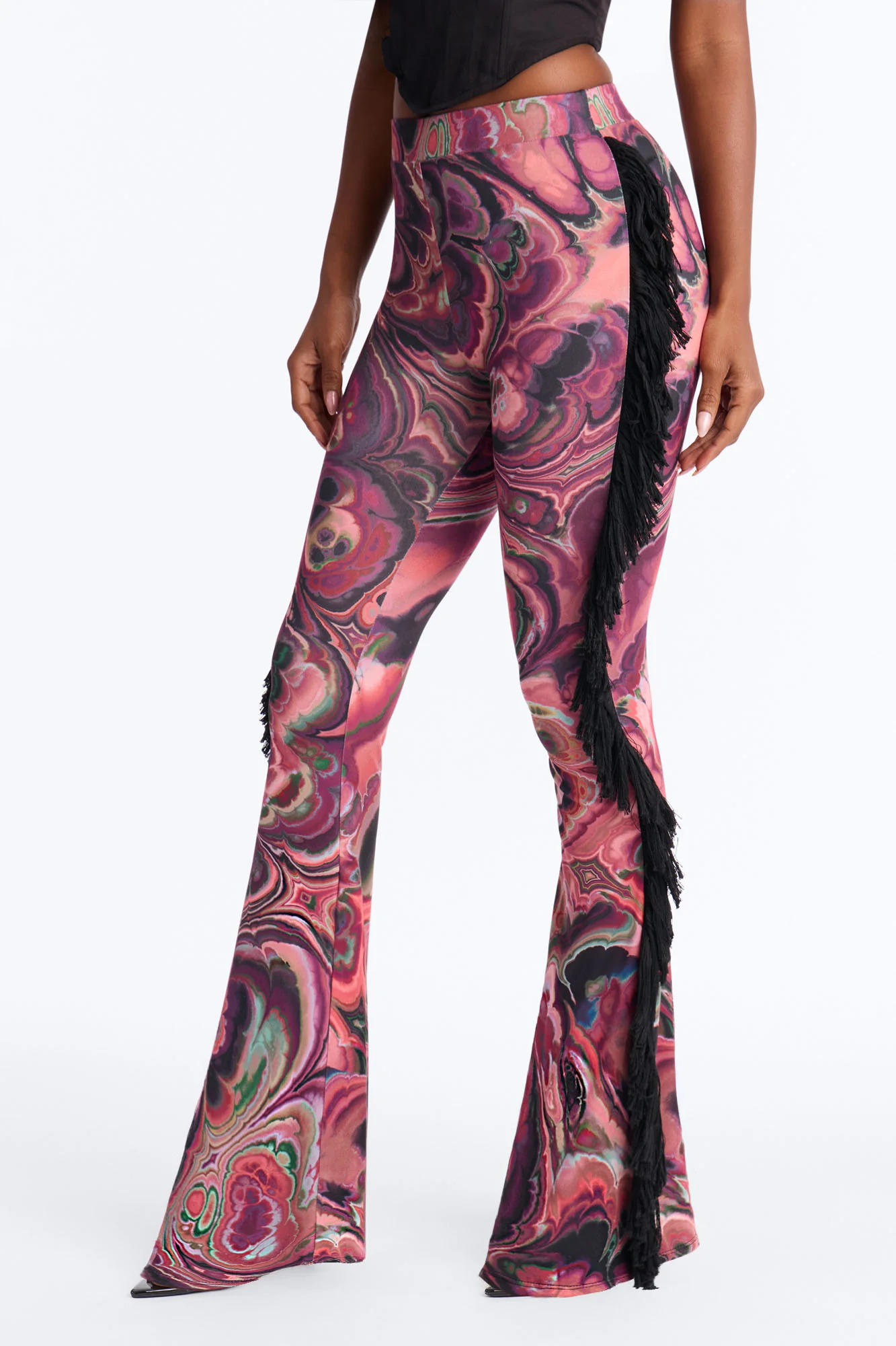 All At Once Fringe Flare Pant - Purple/combo - Image 2