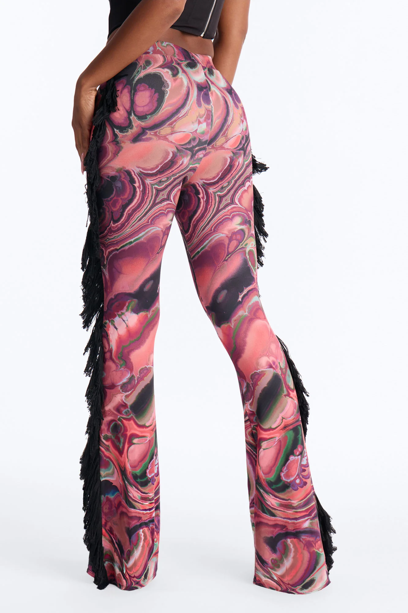 All At Once Fringe Flare Pant - Purple/combo - Image 3