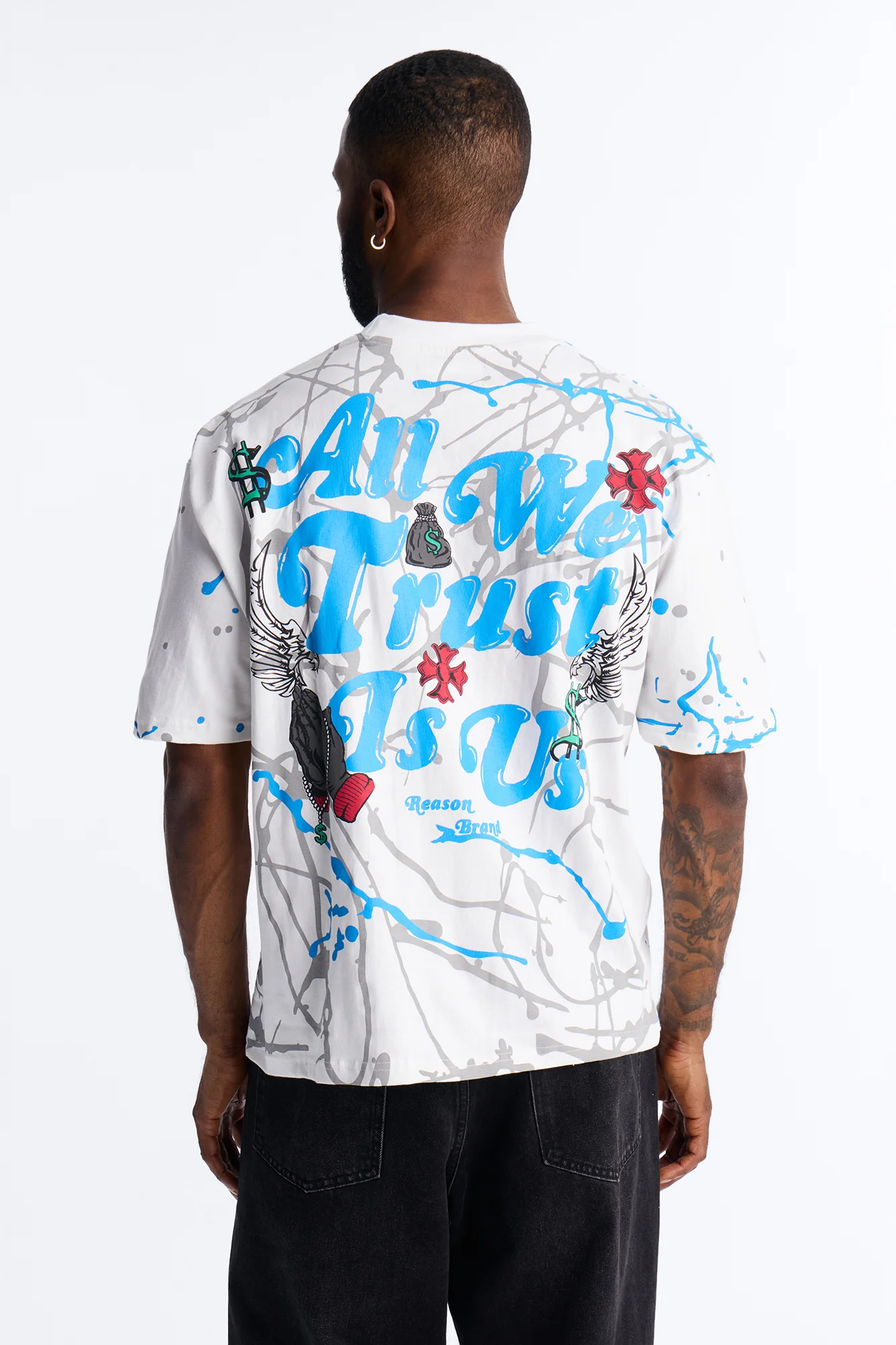 All We Trust Is Money Short Sleeve Tee - White
