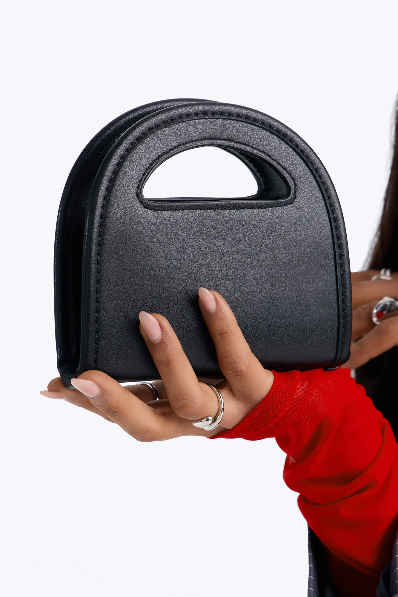 All You Need Faux Leather Crossbody Wallet - Black - Image 4