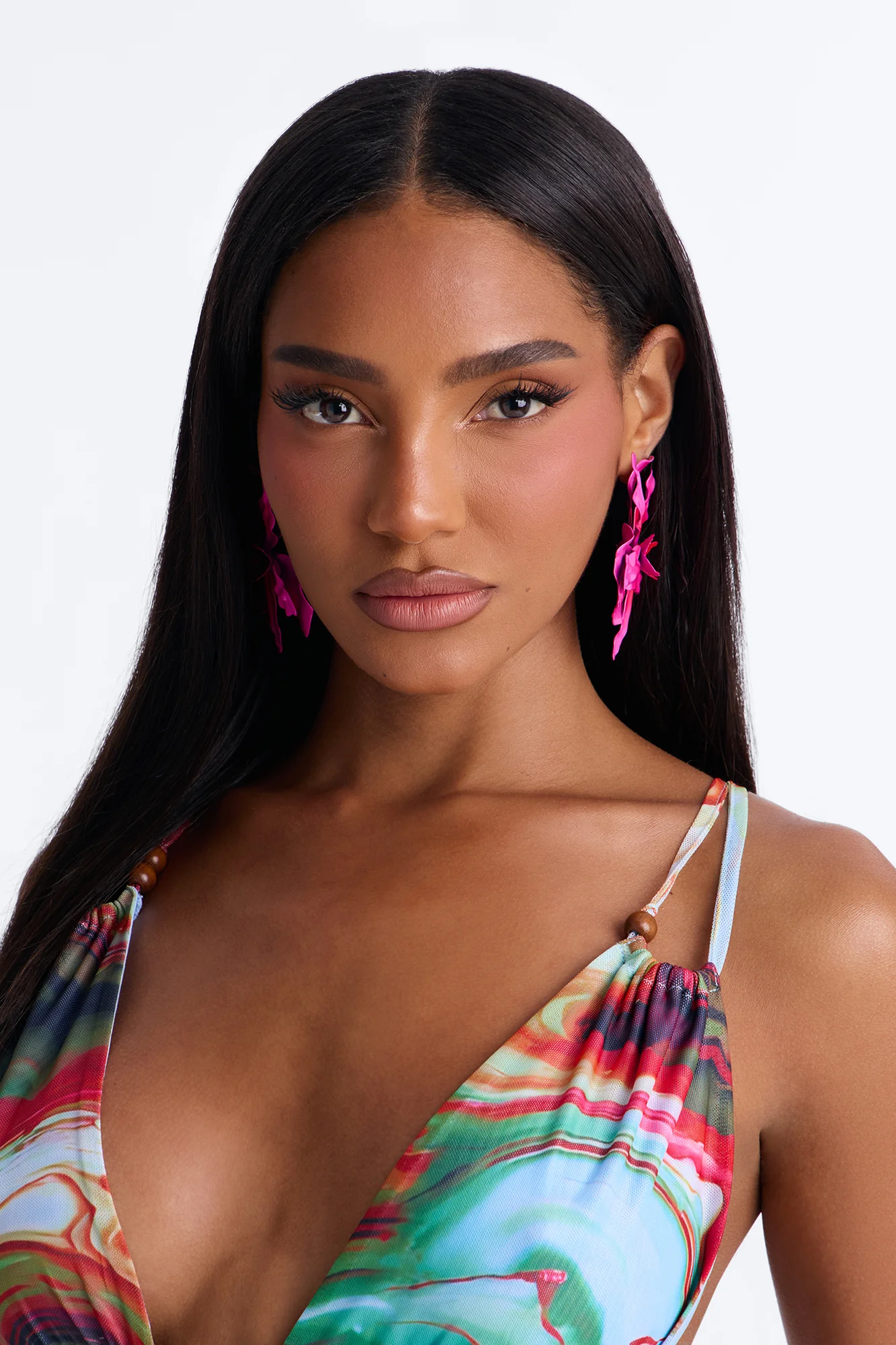 Aloha Babe Floral Earrings - Pink/combo - Image 2