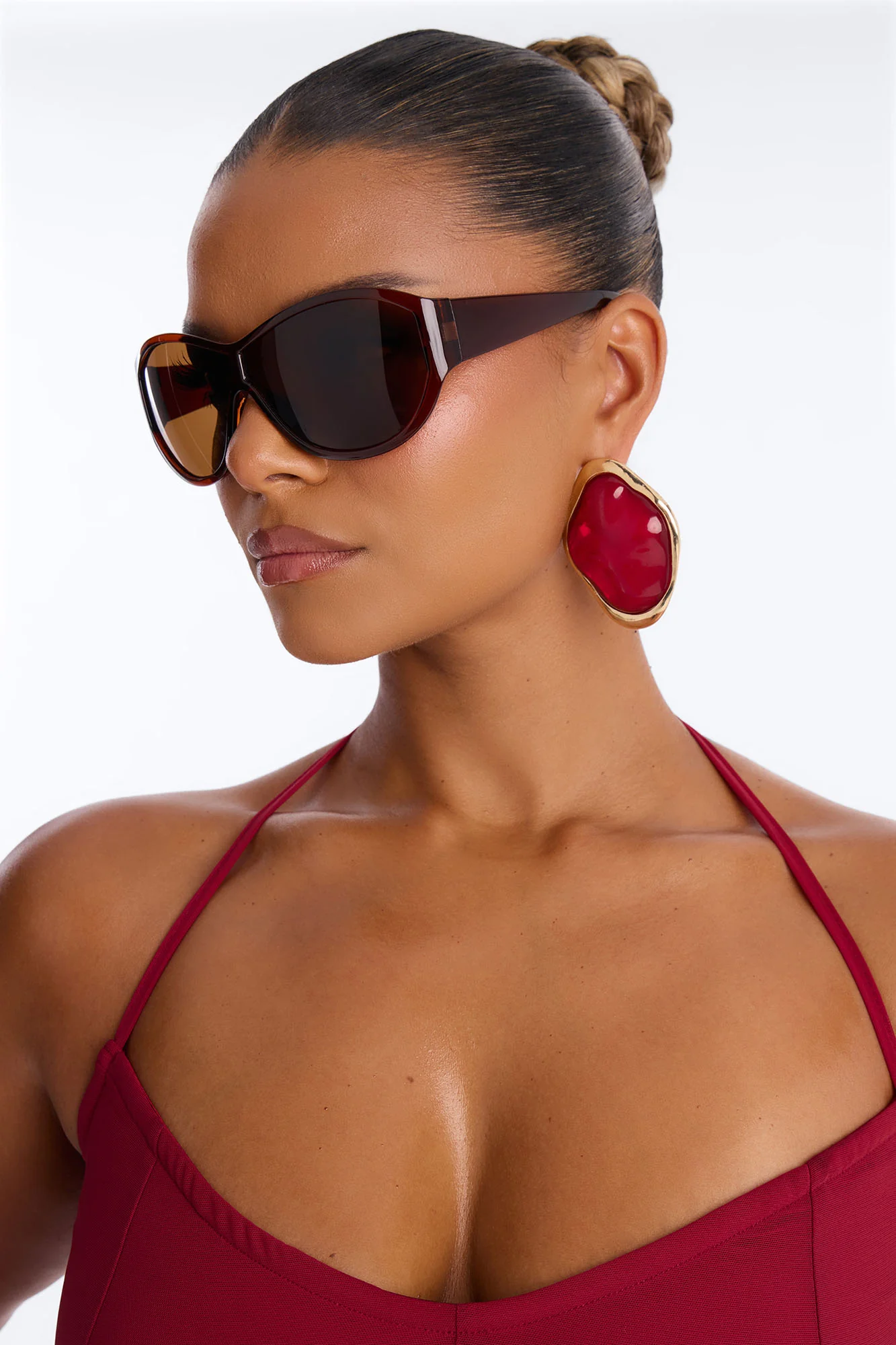 Always On The Look Out Sunglasses - Brown - Image 2