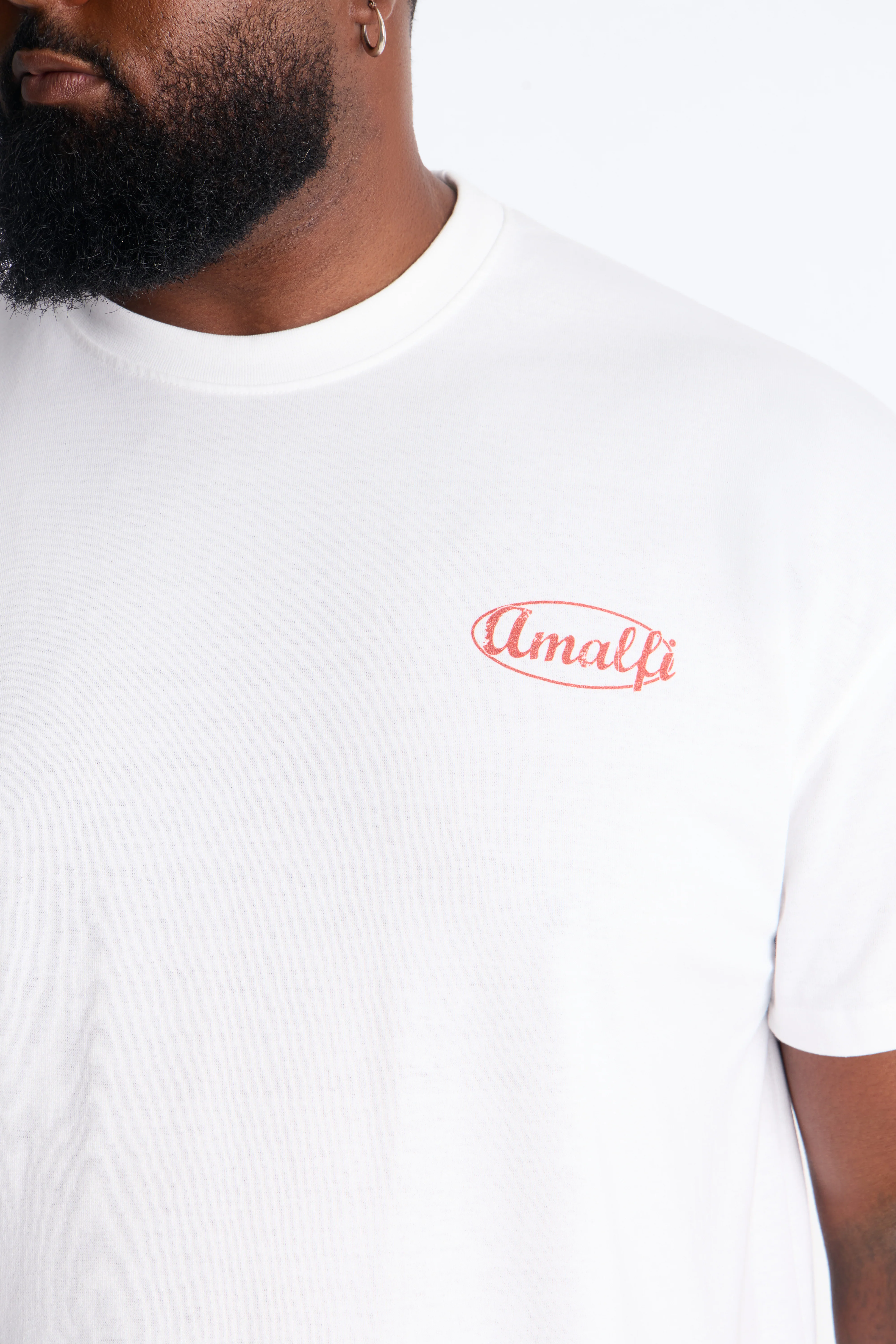 Amalfi Coast Picnic Oversized Short Sleeve Tee - White - Image 7