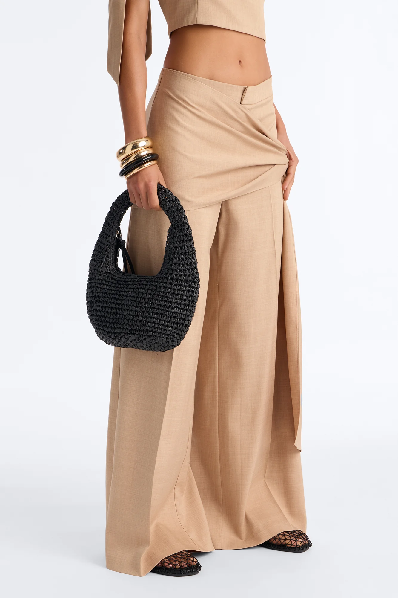Amalfi Dreams Straw Bag - Black - Image 3