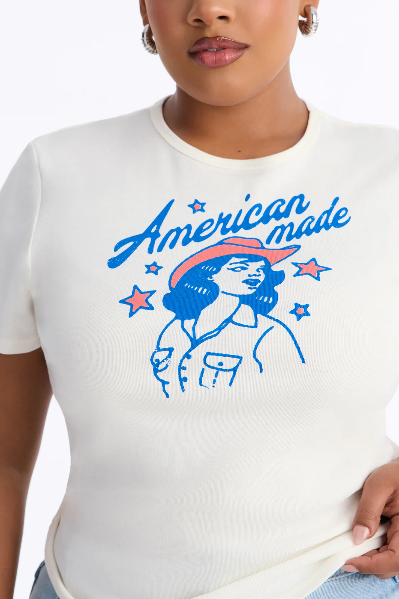American Made Baby Tee - Off White - Image 3