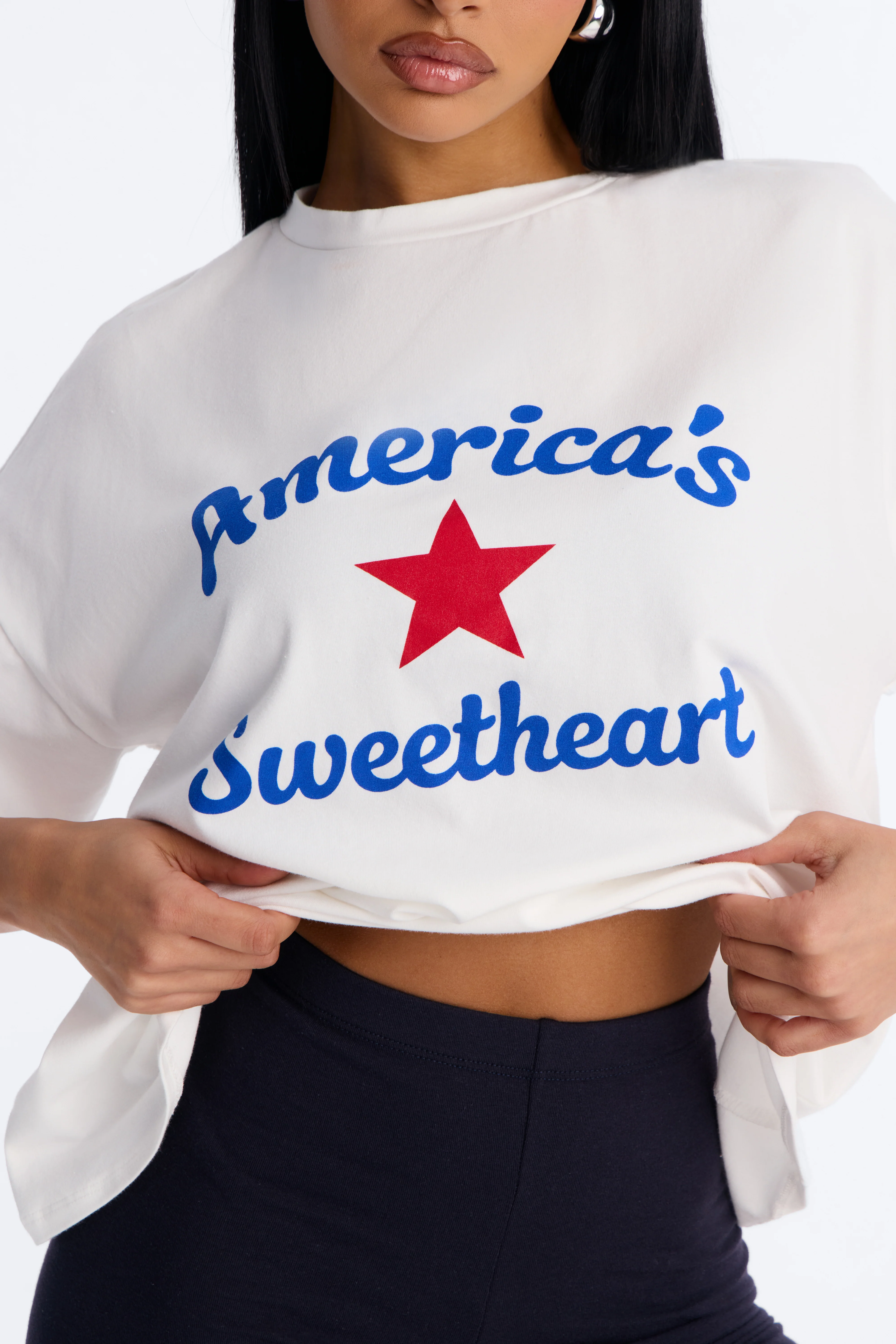 Americas Sweetheart Biker Short Set - White/combo - Image 3