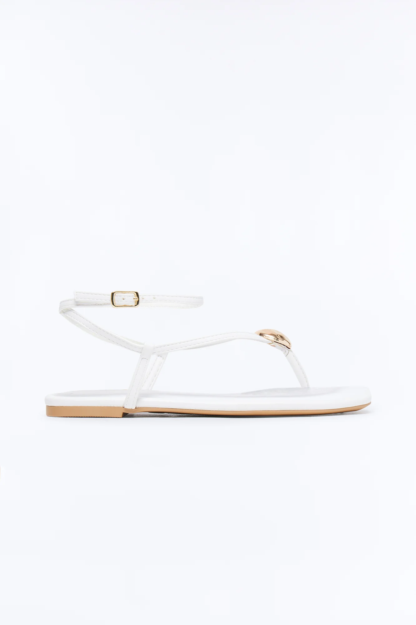 Amiah Ankle Strap Sandals - White