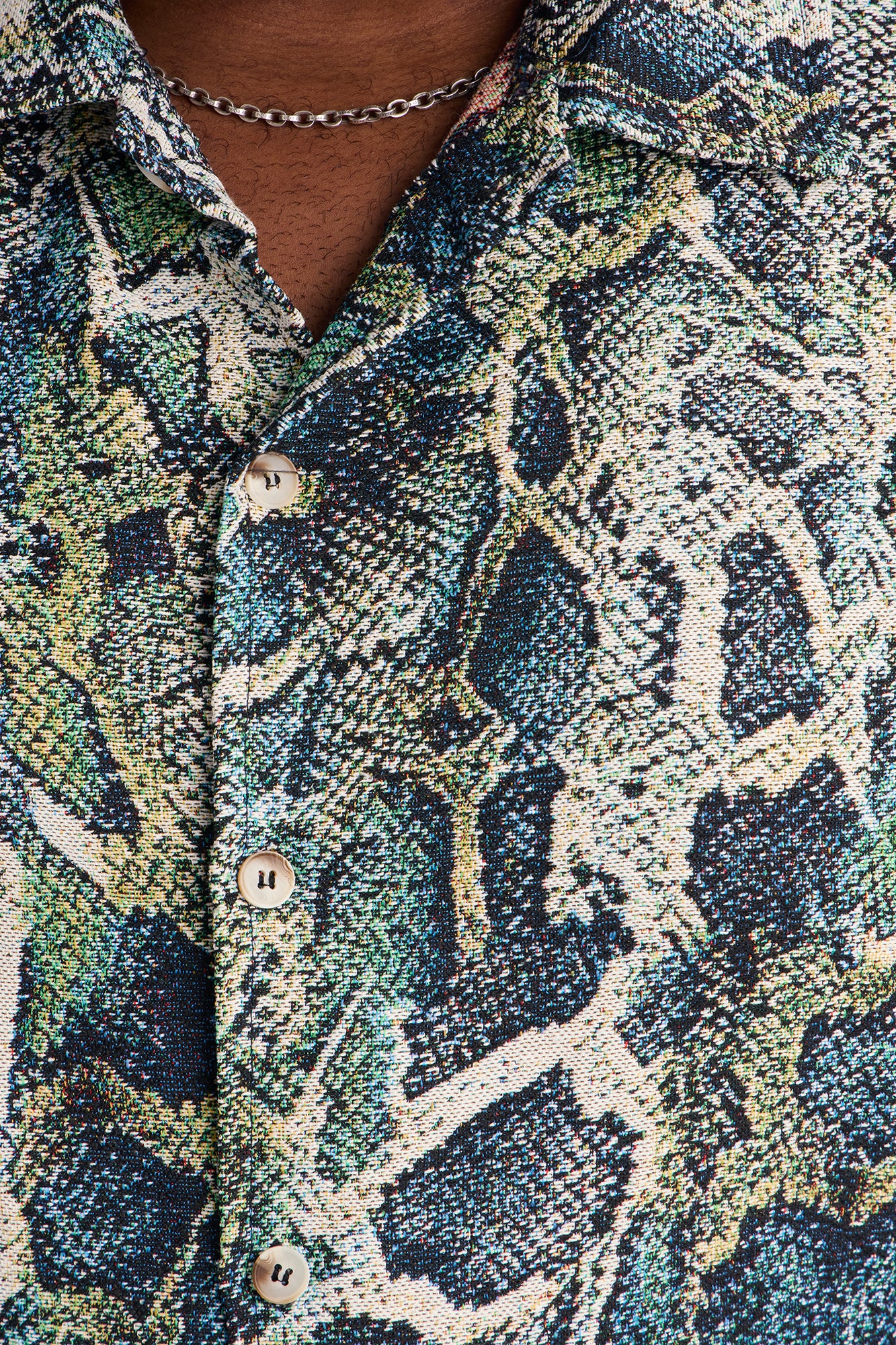 Anaconda Club Button Up Shirt - Green/combo - Image 6
