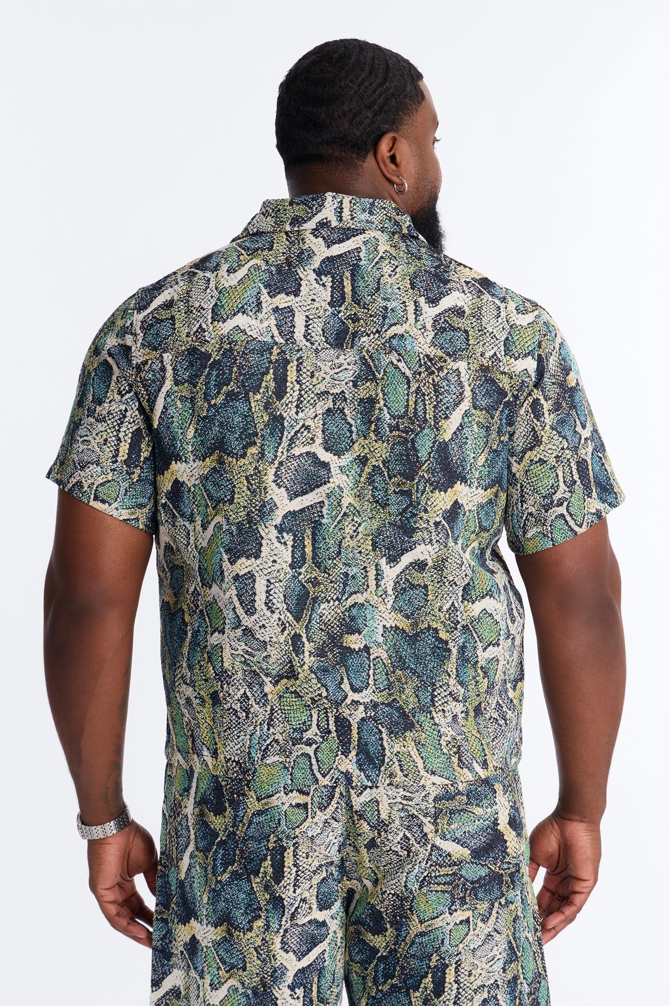 Anaconda Club Button Up Shirt - Green/combo - Image 7
