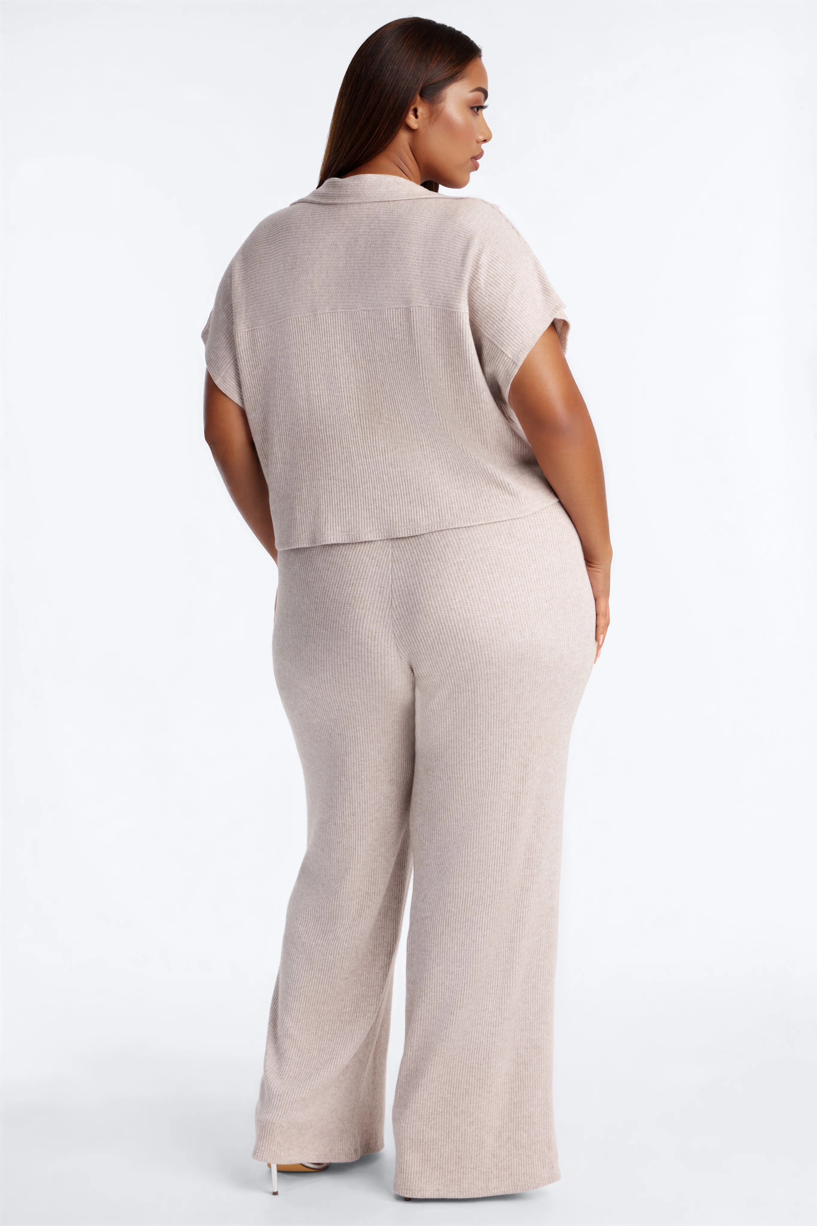 Andrea Thermal Pant Set - Oatmeal - Image 4