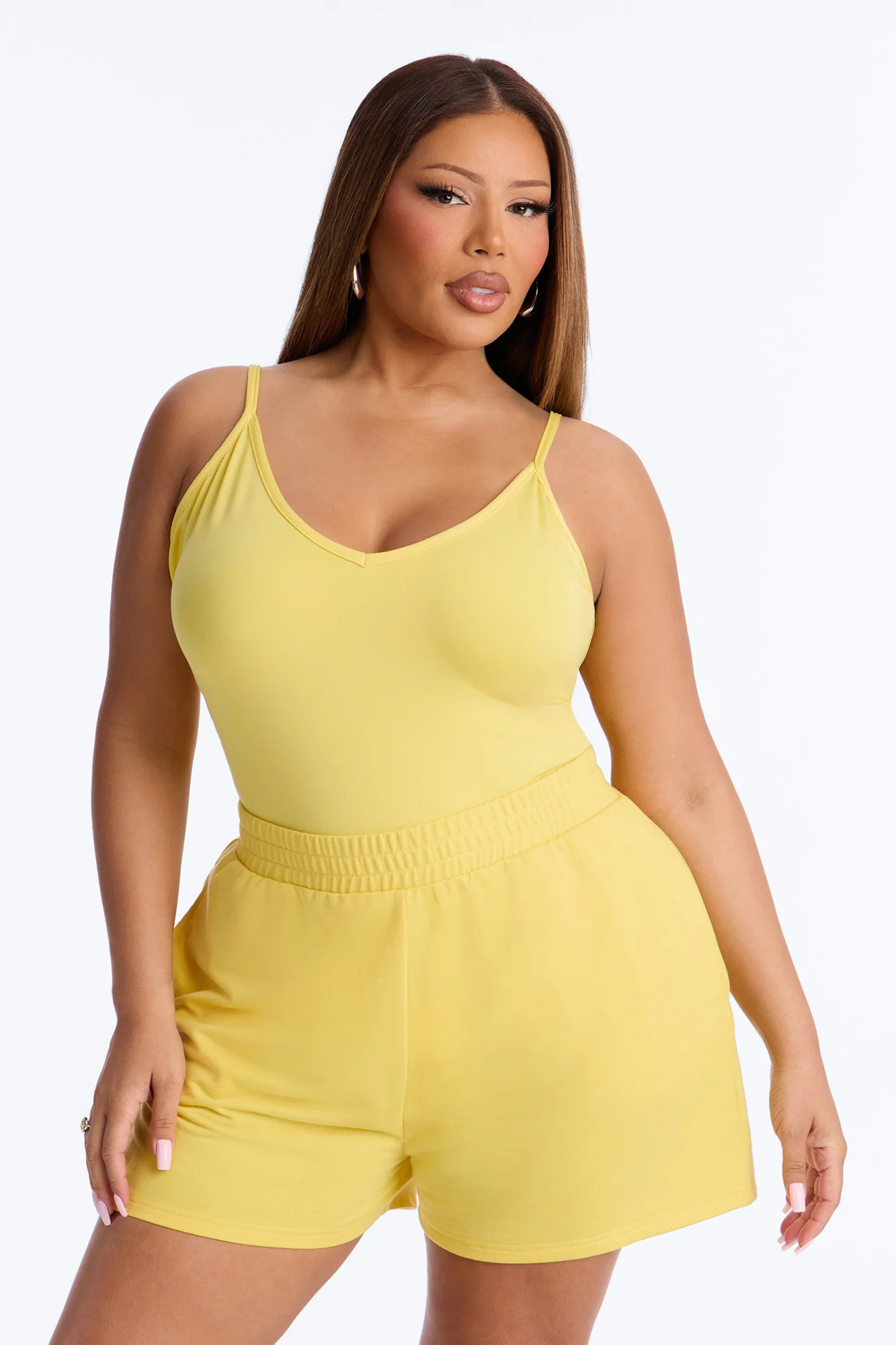 Anna Bodysuit And Short Set - Yellow - Image 8