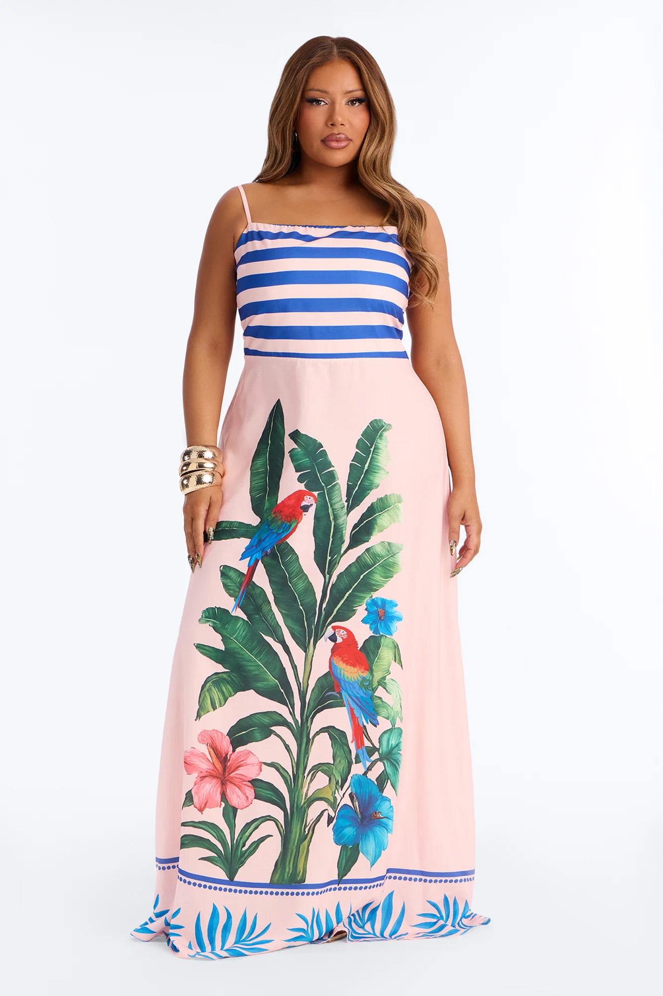 Arabella Flowy Maxi Dress - Pink/combo - Image 5